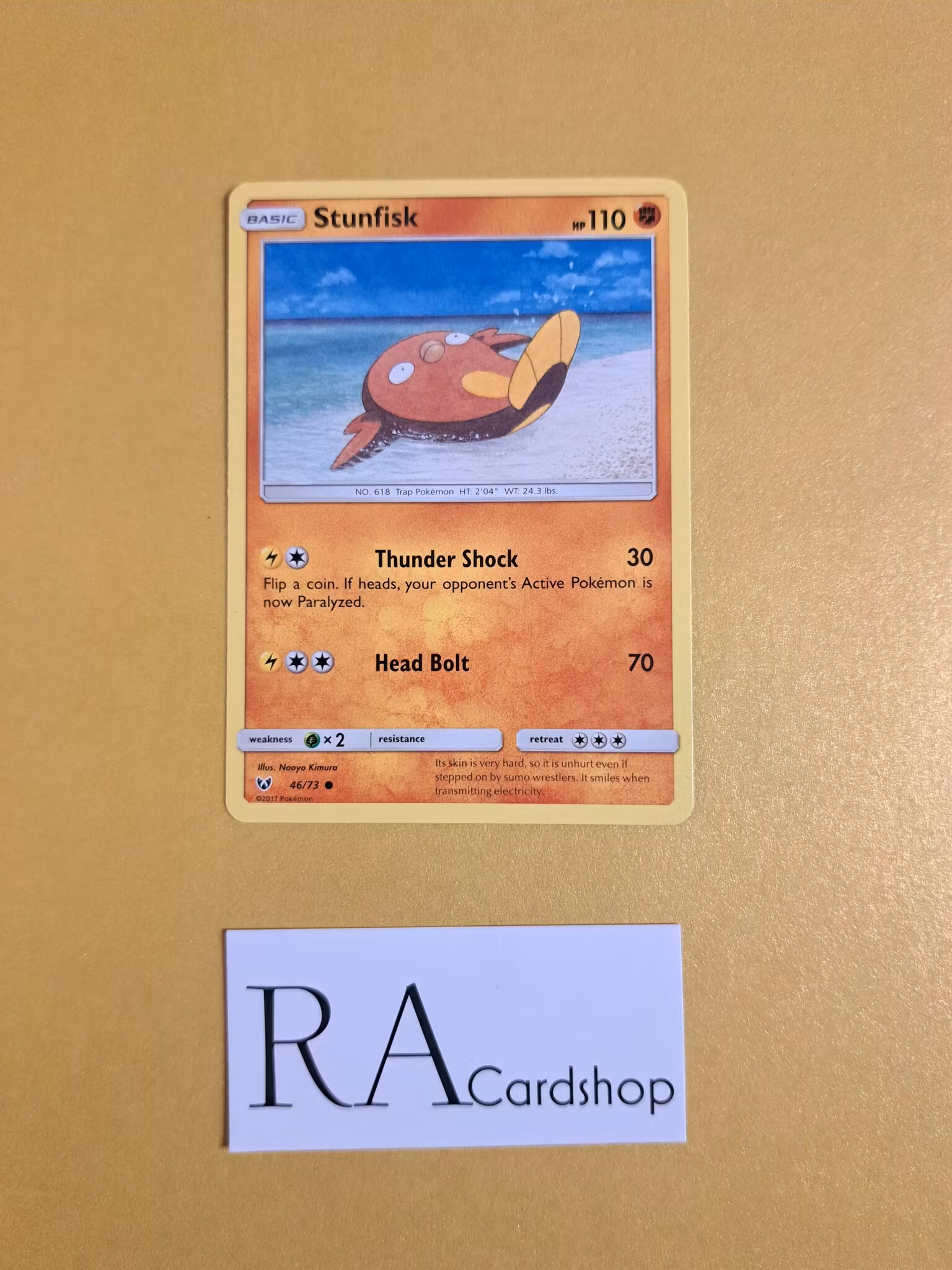 Stunfisk Common 46/73 Shining Legends Pokemon