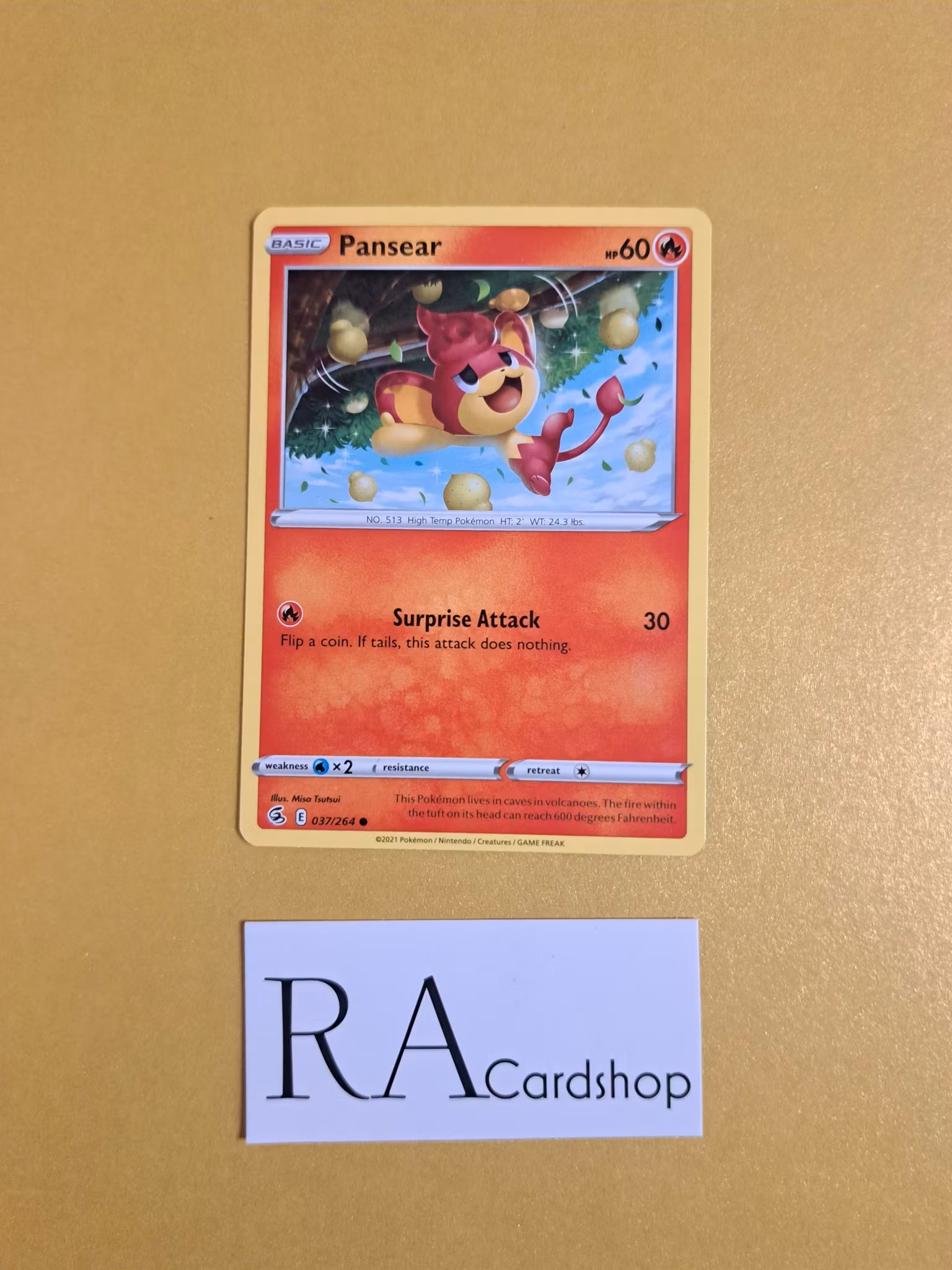 Pansear Common 037/264 Fusion Strike Pokemon