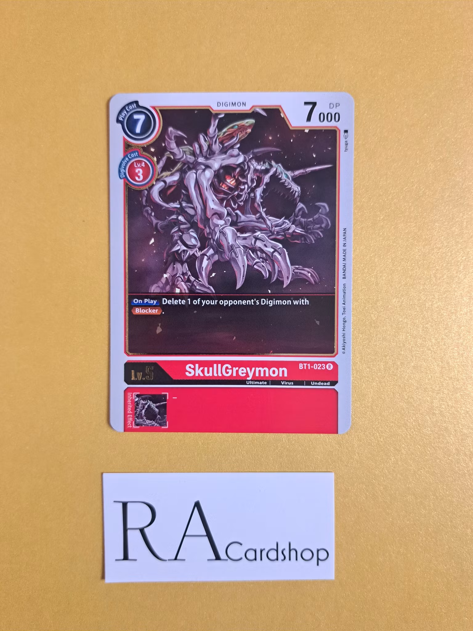 SkullGreymon BT1-023 Rare New Evolution Digimon