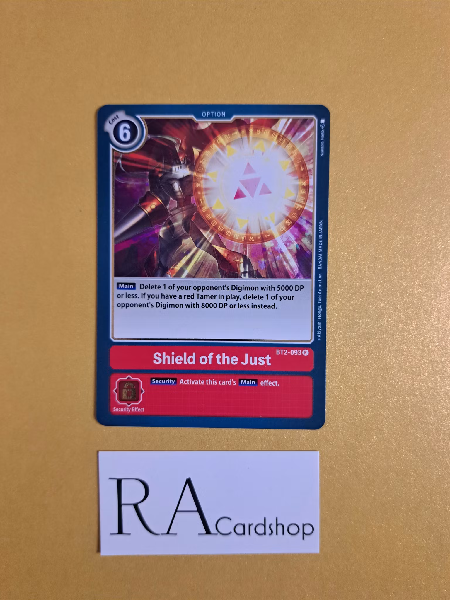 Shield of the Just BT2-093 (2) Rare Ultimate Power Digimon