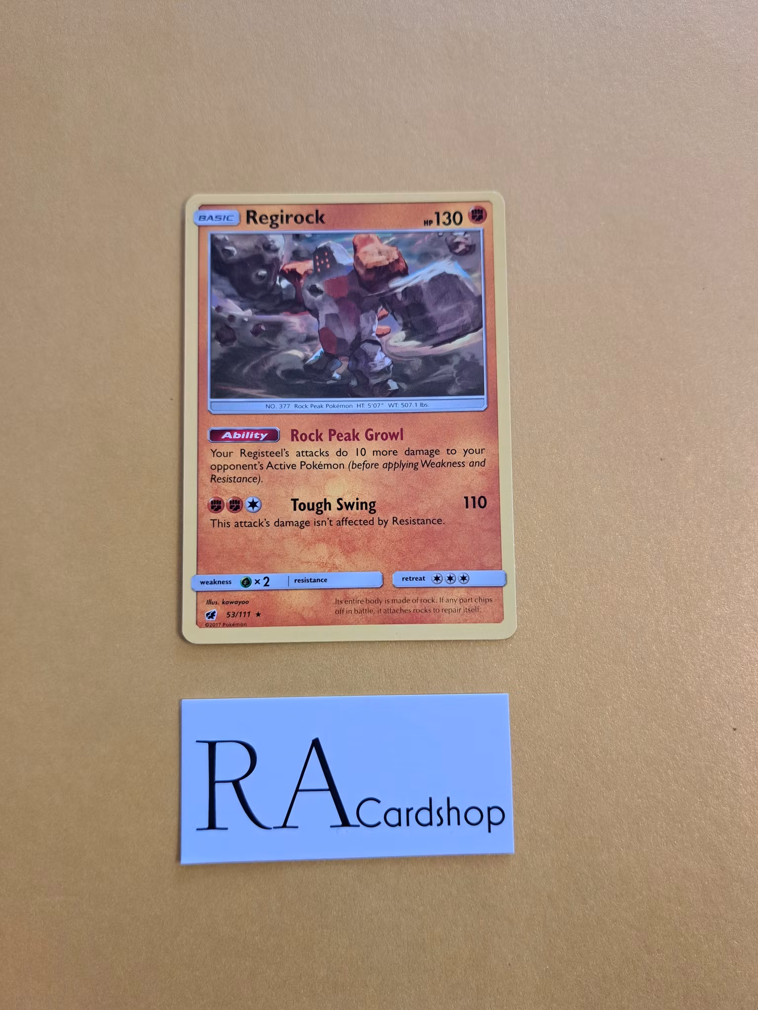 Regirock Rare 53/111 Crimson Invasion Pokemon