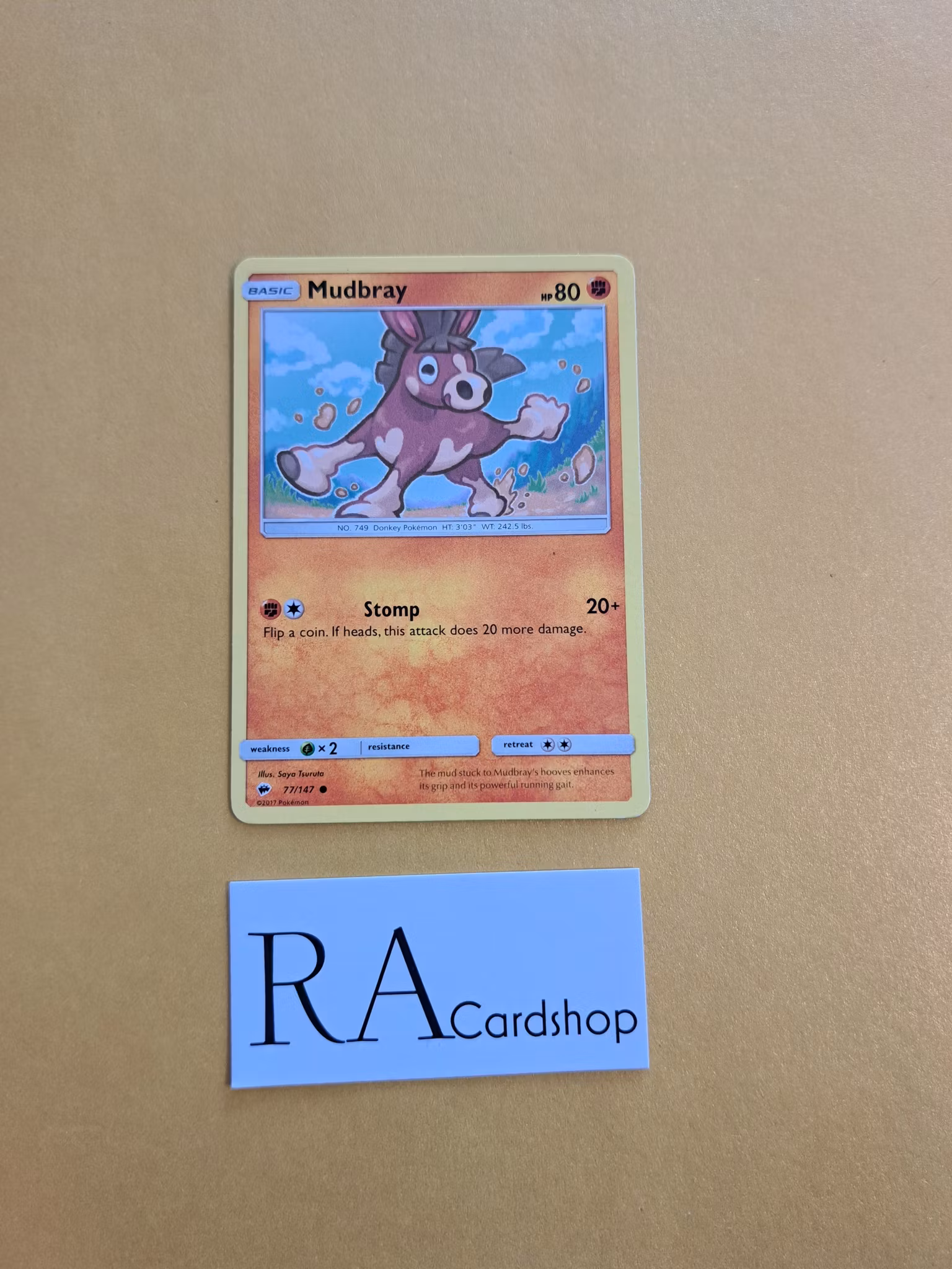 Mudbray Common 77/147 Burning Shadows Pokemon