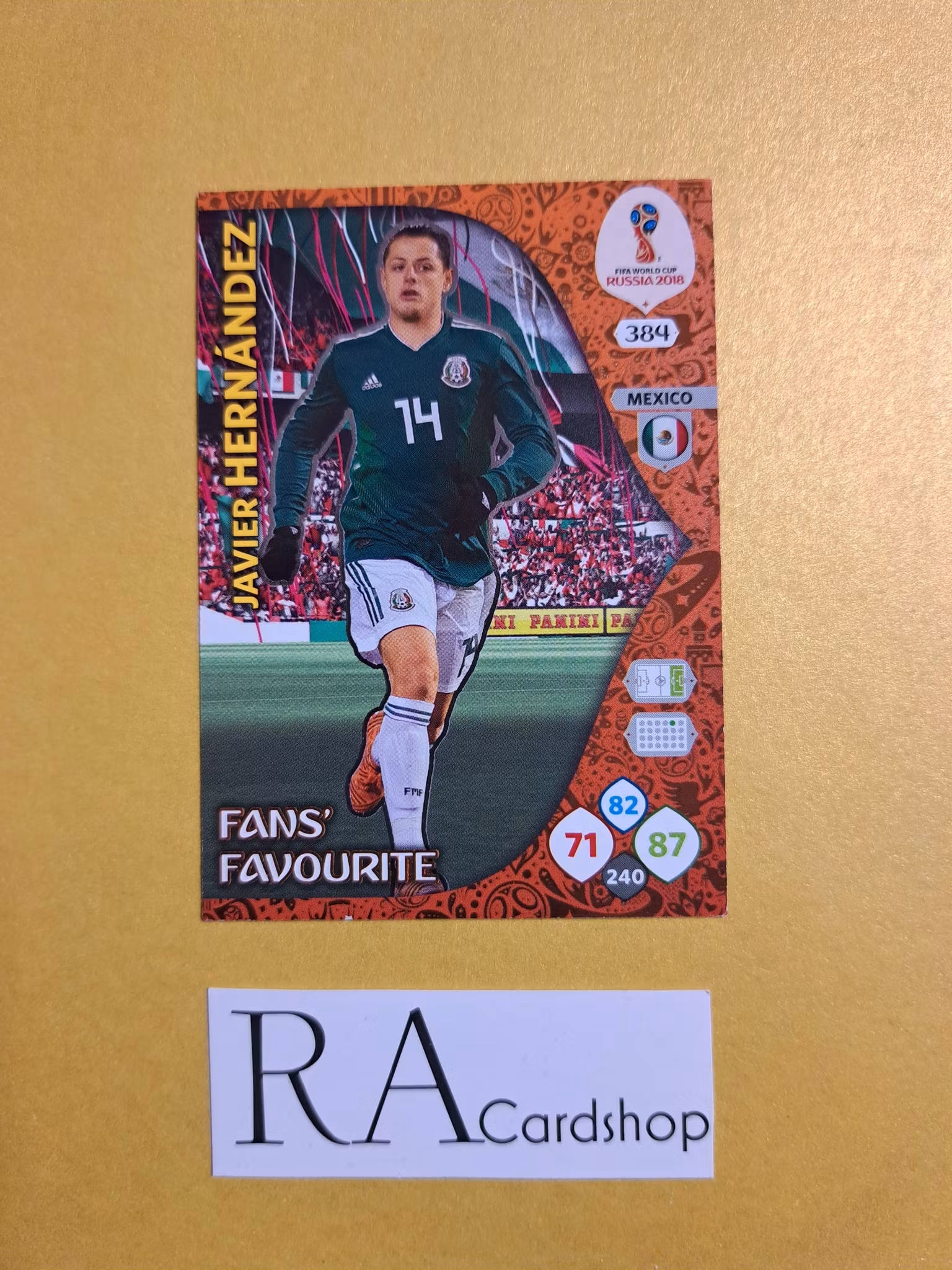 Javier Hernandez (2) Fans Favourite #384 Adrenalyn XL FIFA World Cup Russia