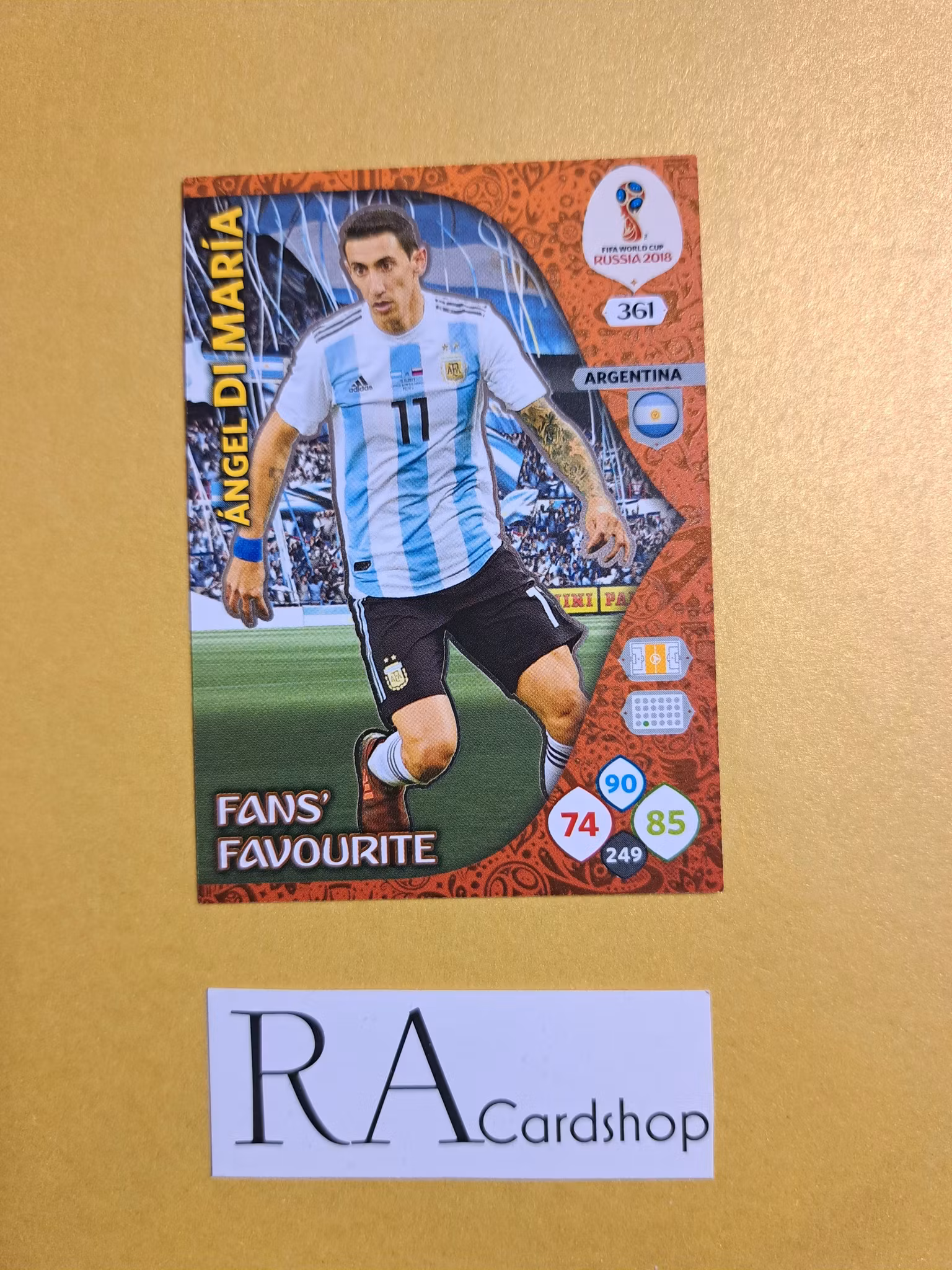 Angel Di Maria (2) Fans Favourite #361 Adrenalyn XL FIFA World Cup Russia