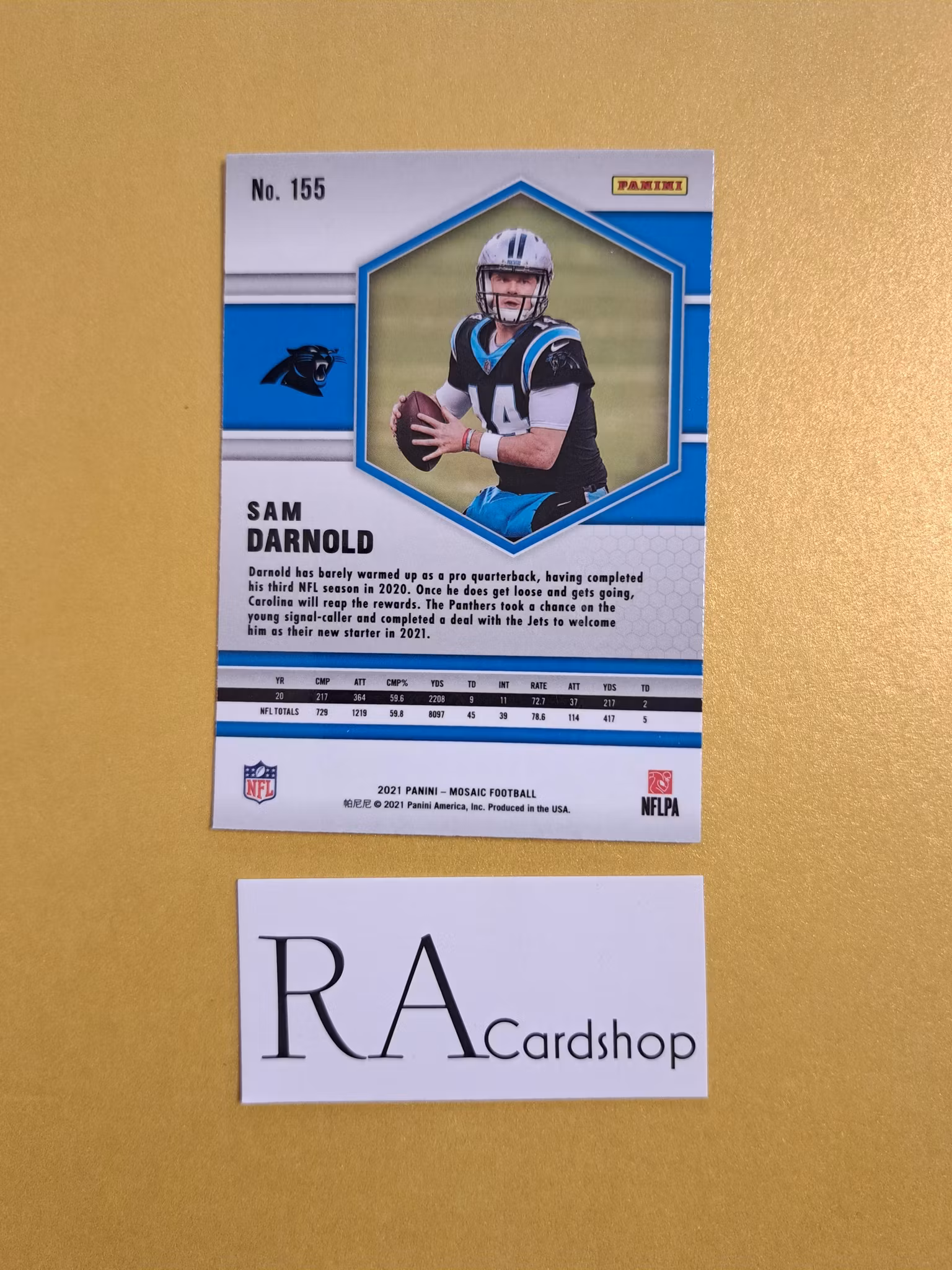 Sam Darnold #155 2021 Panini Mosaic Football