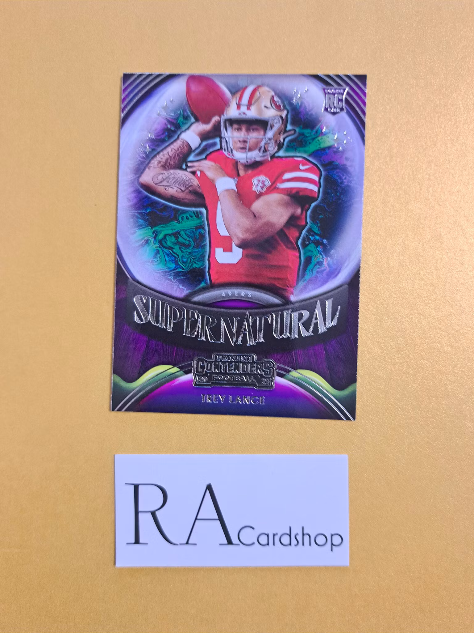 Trey Lance Supernatural #SN-TLA 2021 Panini Contenders Football