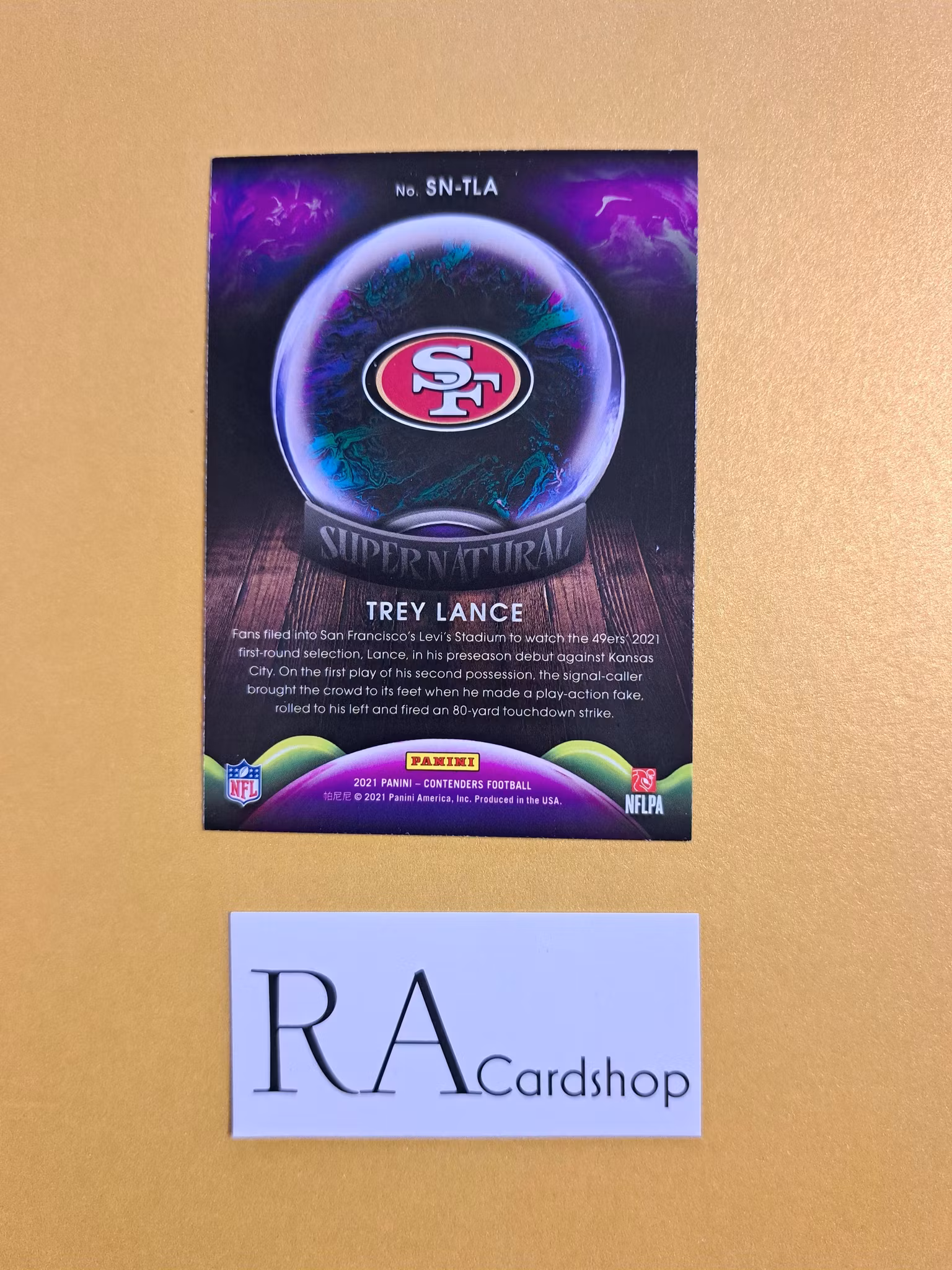 Trey Lance Supernatural #SN-TLA 2021 Panini Contenders Football