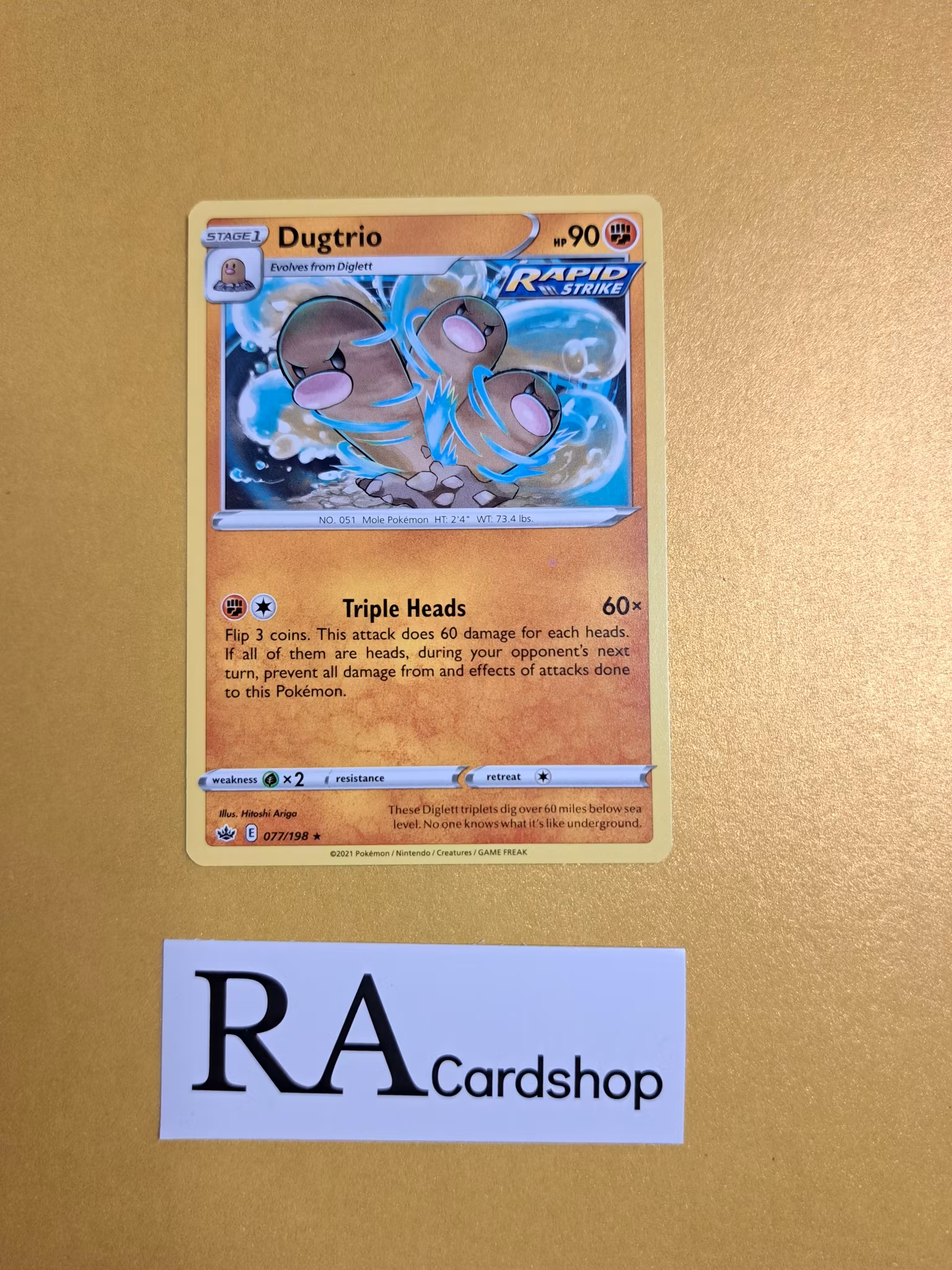 Dugtrio Rare 077/198 Chilling Reign Pokemon