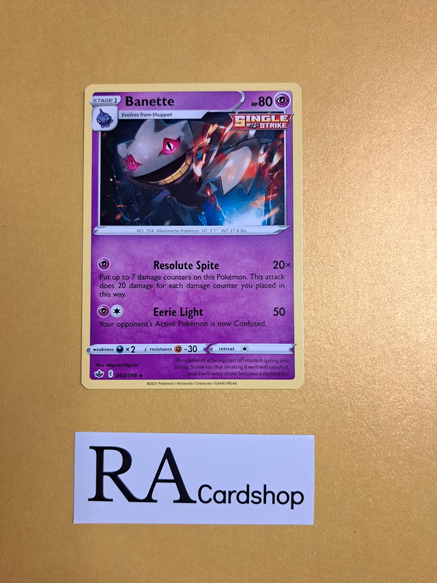 Banette Rare 063/198 Chilling Reign Pokemon