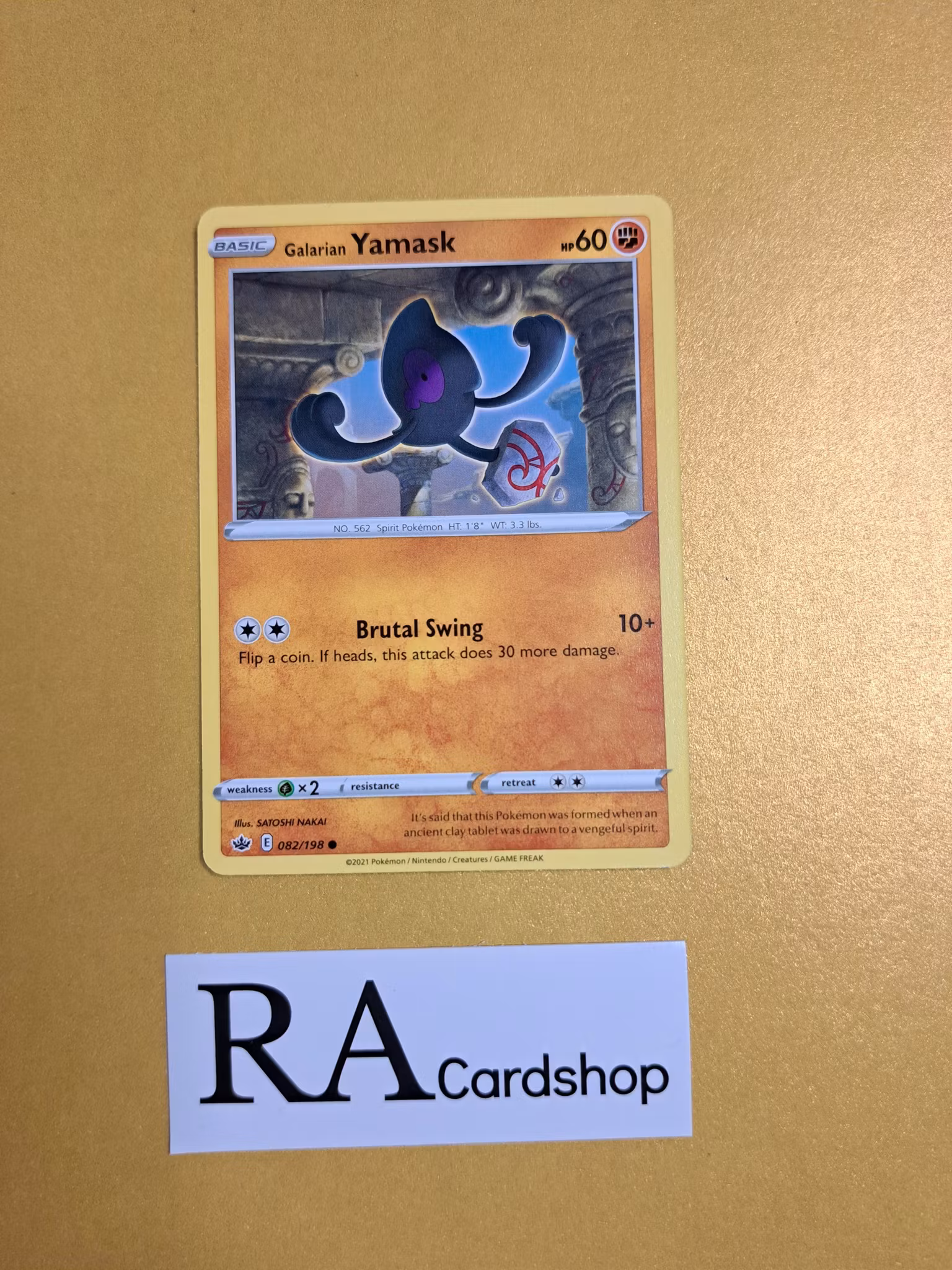 Galarian Yamask Common 082/198 Chilling Reign Pokemon