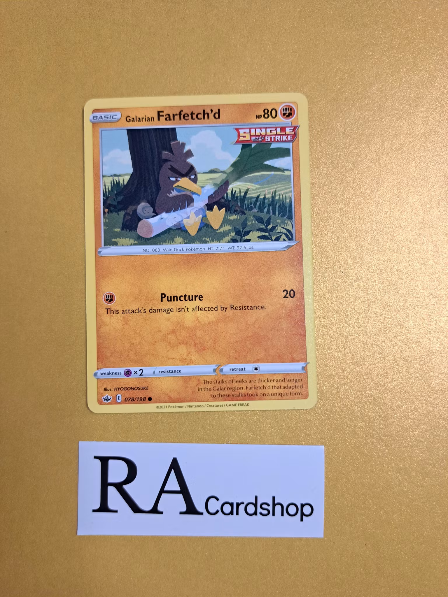 Galarian Farfetchd Common 078/198 Chilling Reign Pokemon