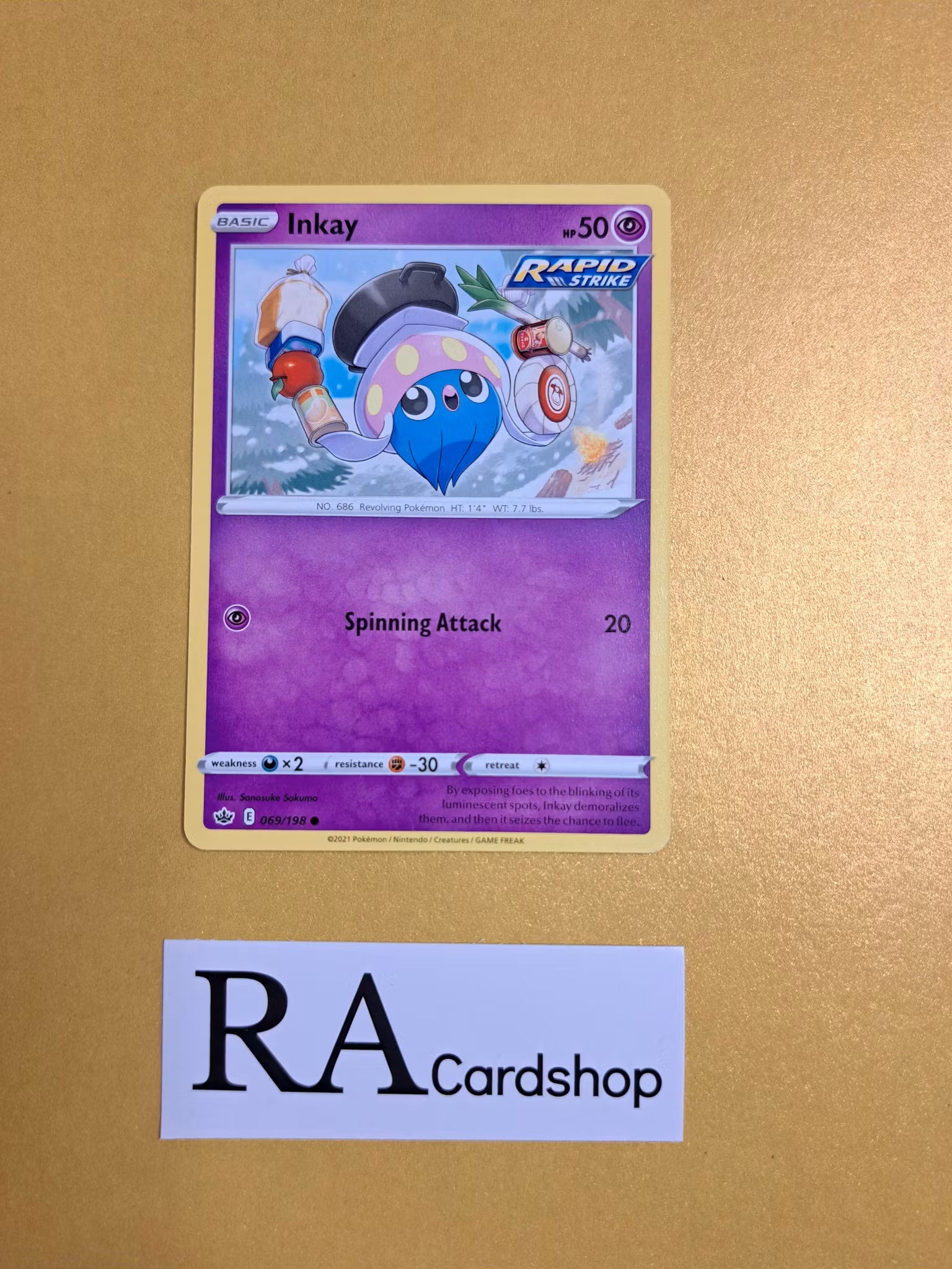 Inkay Common 069/198 Chilling Reign Pokemon