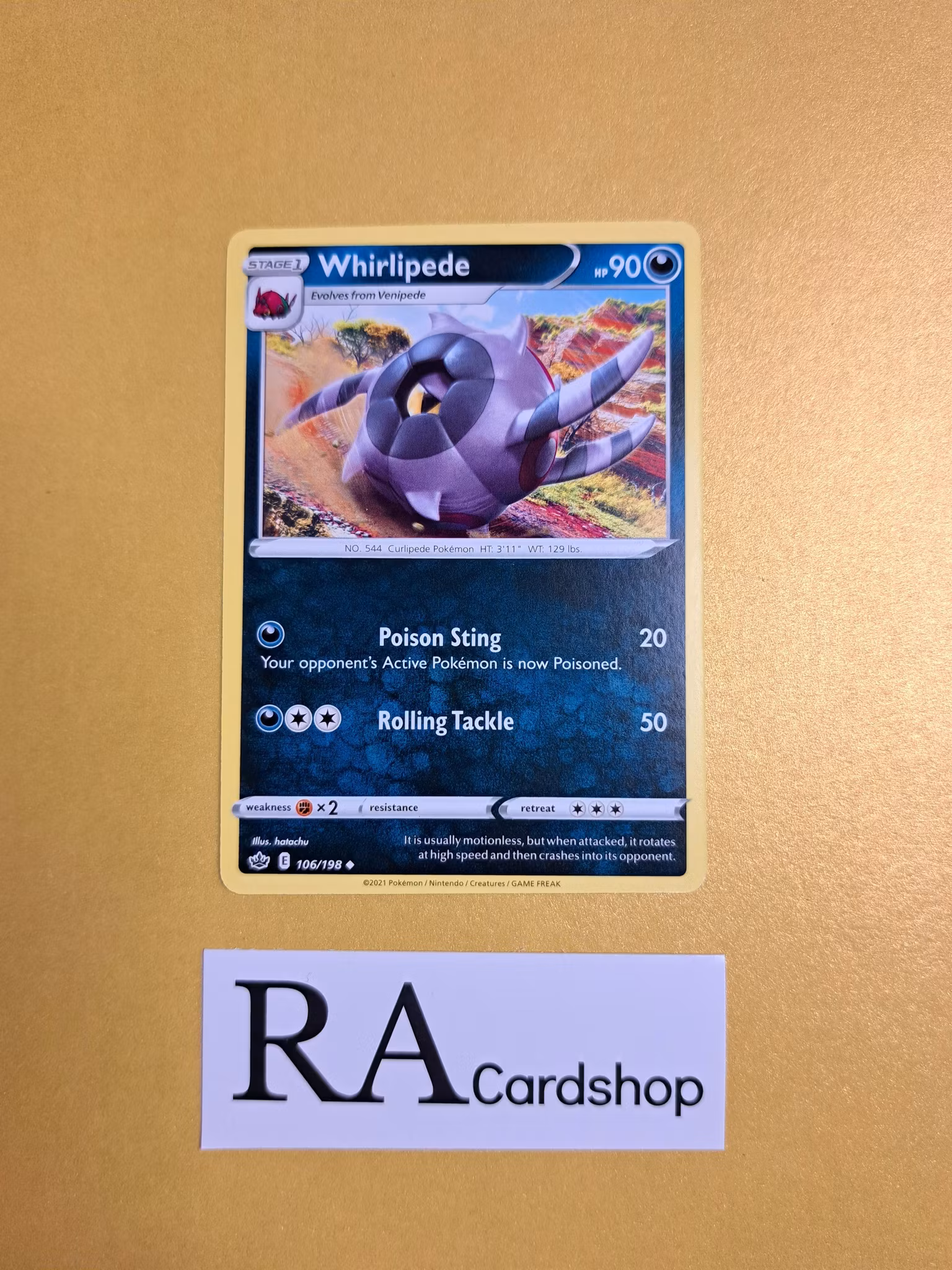 Whirlipede Uncommon 106/198 Chilling Reign Pokemon