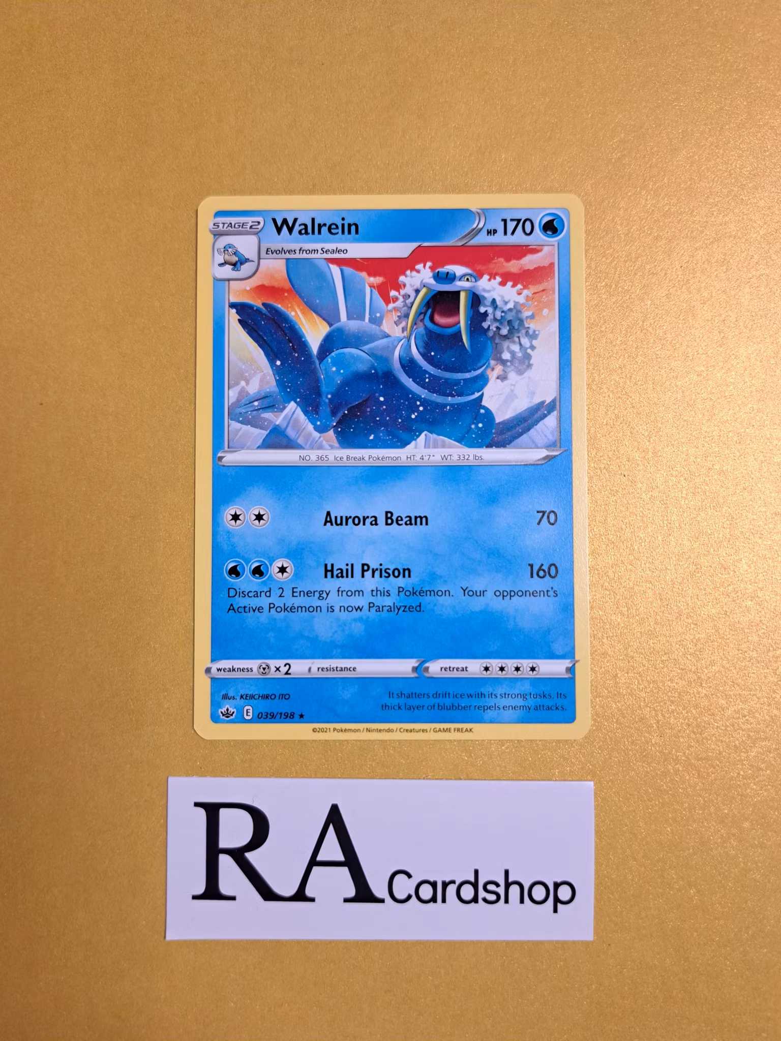 Walrein Rare 039/198 Chilling Reign Pokemon