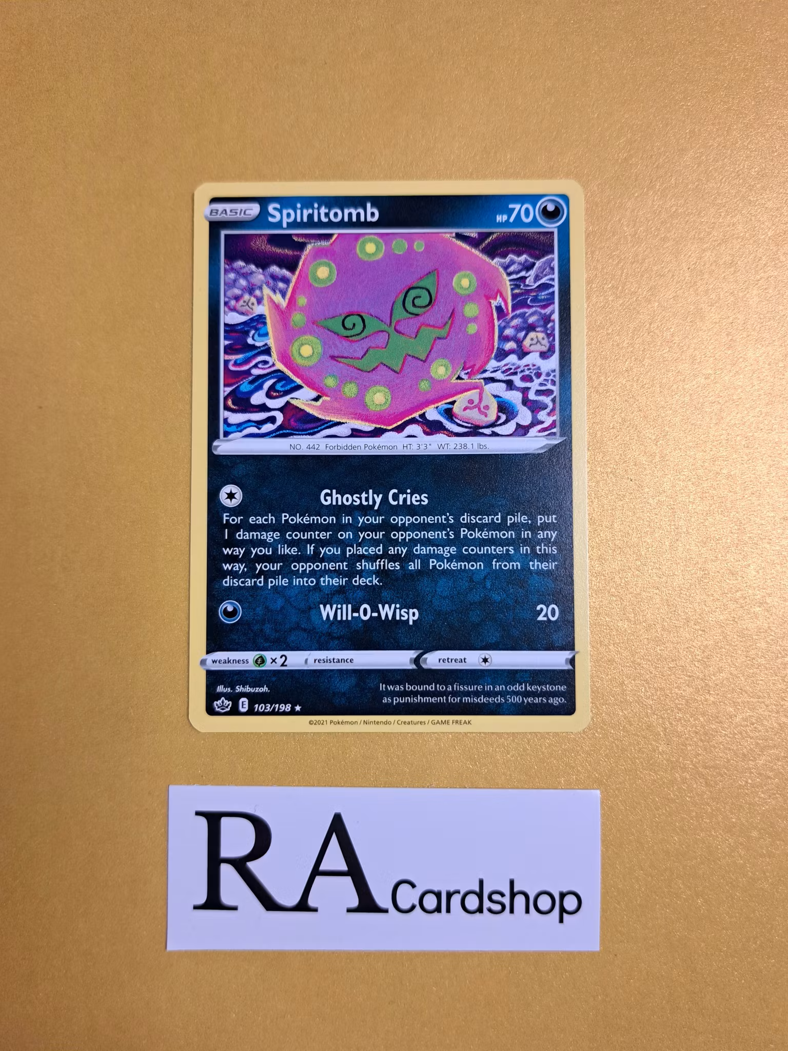 Spiritomb Rare 103/198 Chilling Reign Pokemon