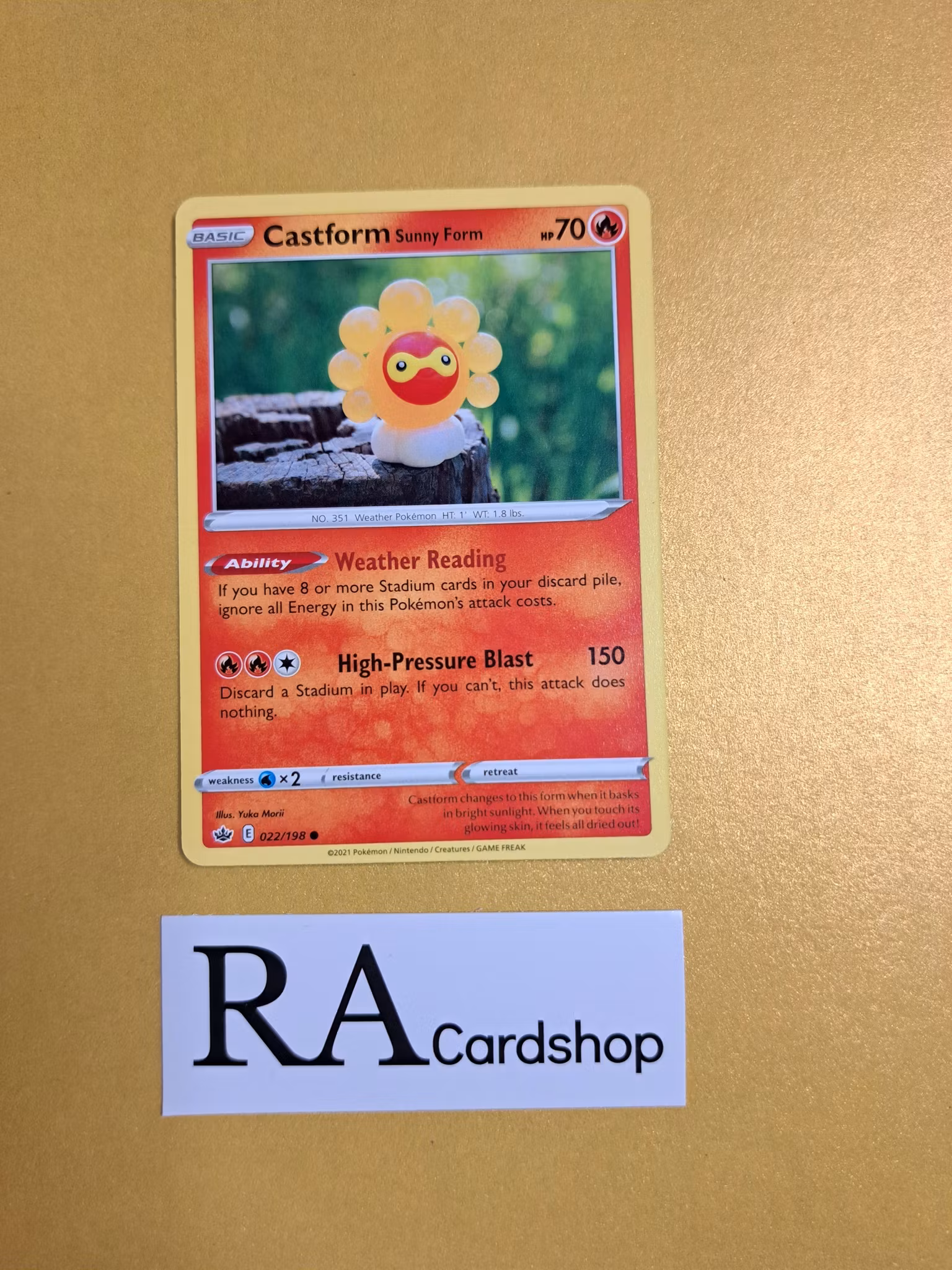 Castform Sunny Form Common 022/198 Chilling Reign Pokemon