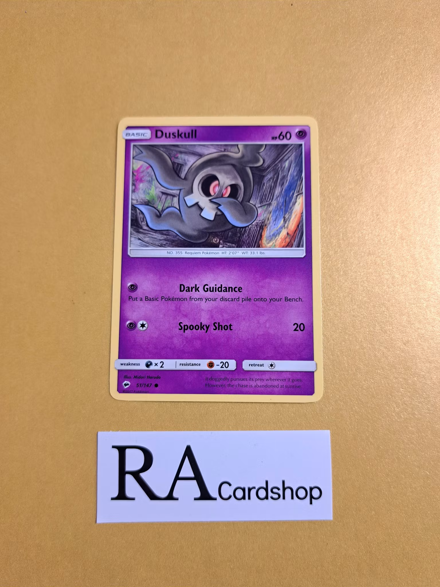 Duskull Common 51/147 Burning Shadows Pokemon