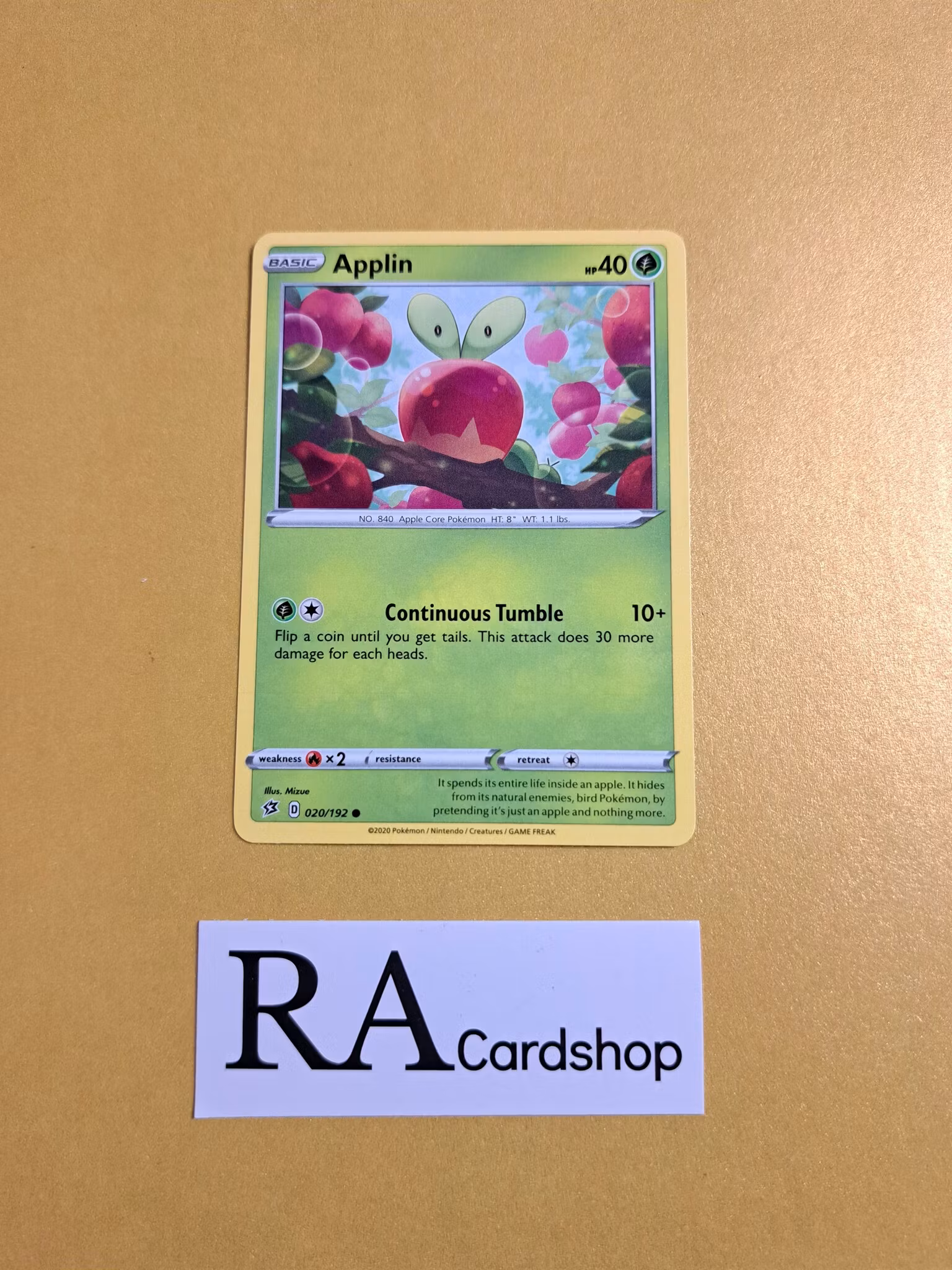 Applin Common 020/192 Rebel Clash Pokemon