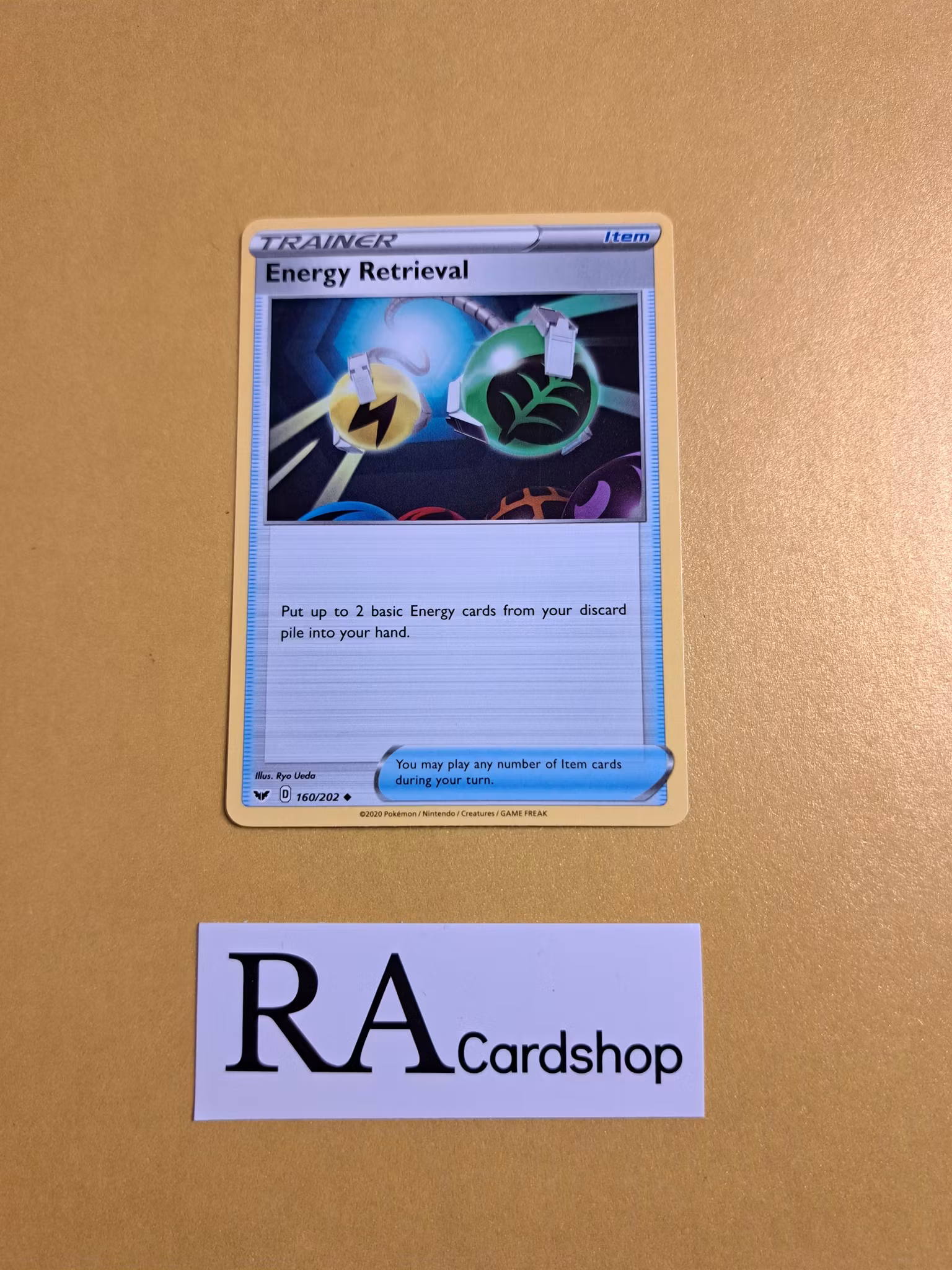 Energy Retrieval Uncommon 160/202 Sword and Shield Pokemon