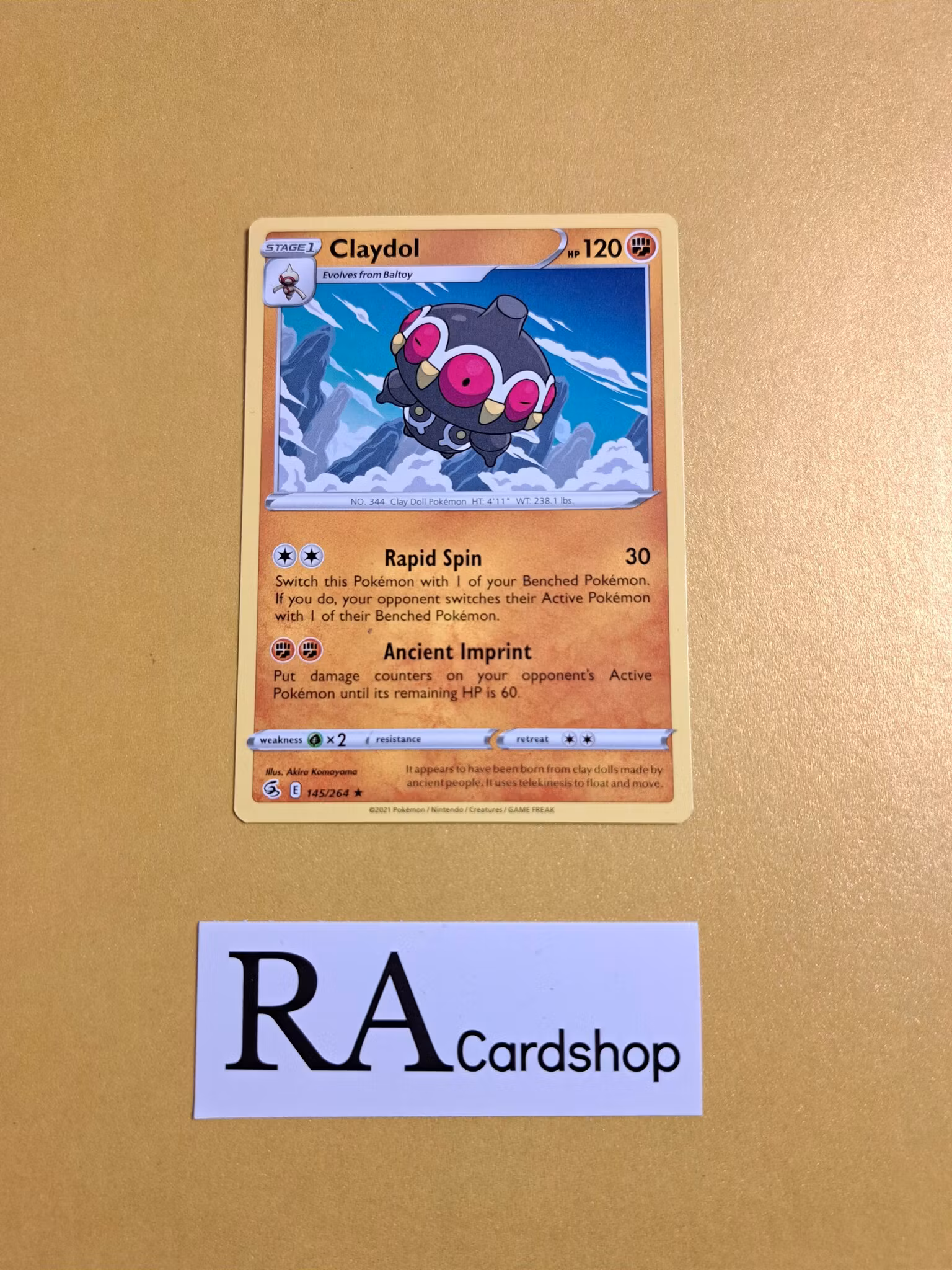 Claydol Rare 145/264 Fusion Strike Pokemon