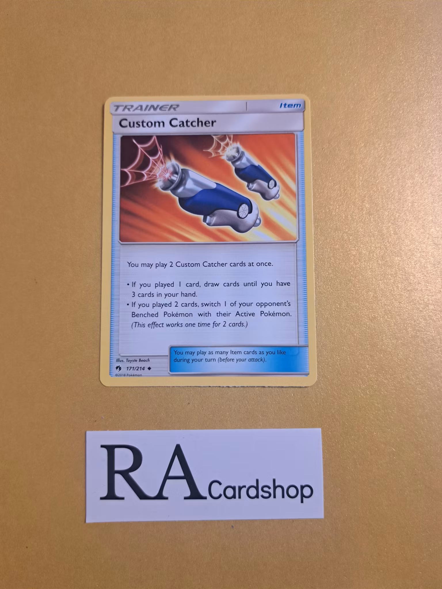 Custom Catcher Uncommon 171/145  Lost Thunder Pokemon
