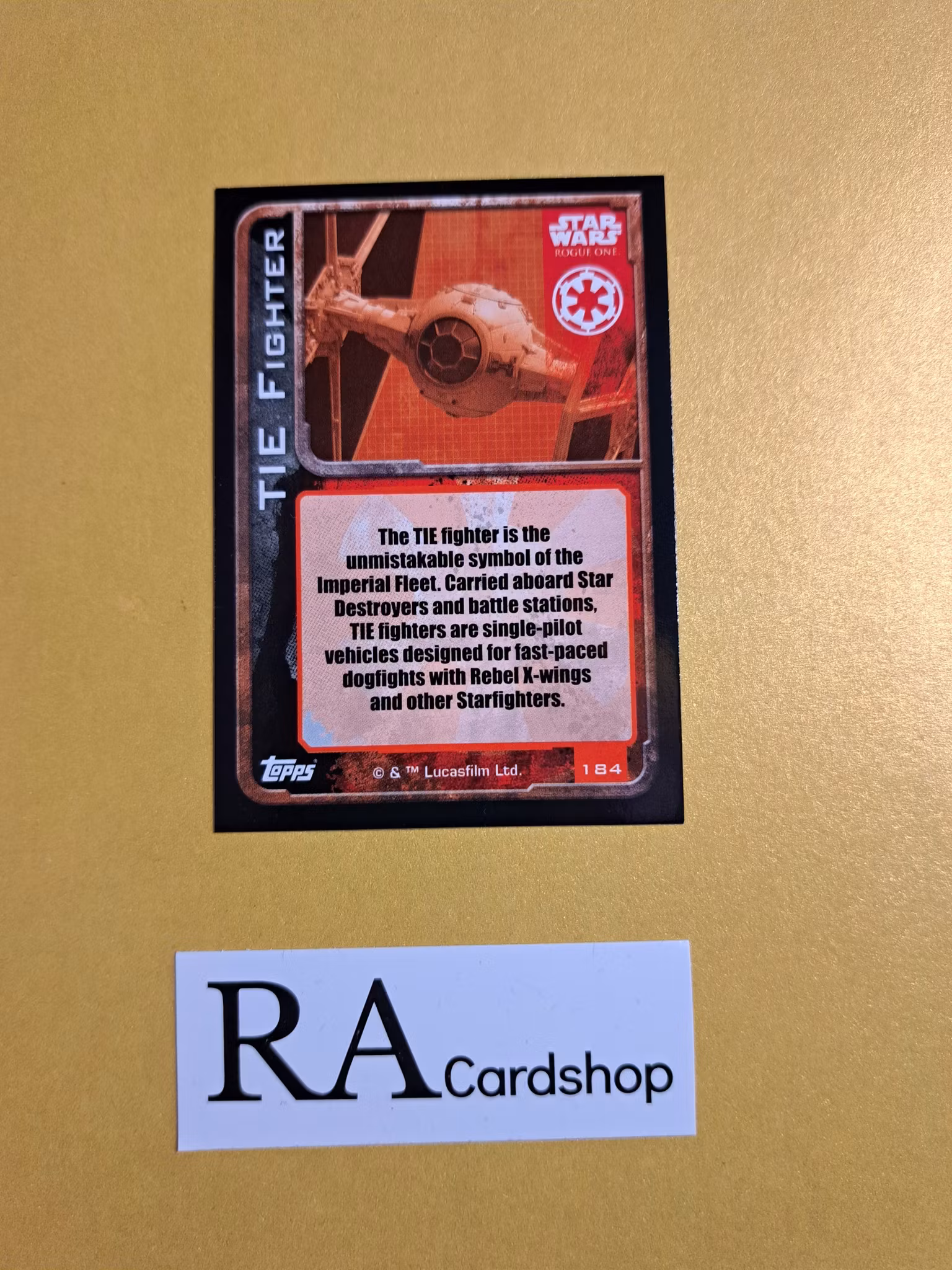 TIE Fighter Foil #184 Rogue One Topps Star Wars