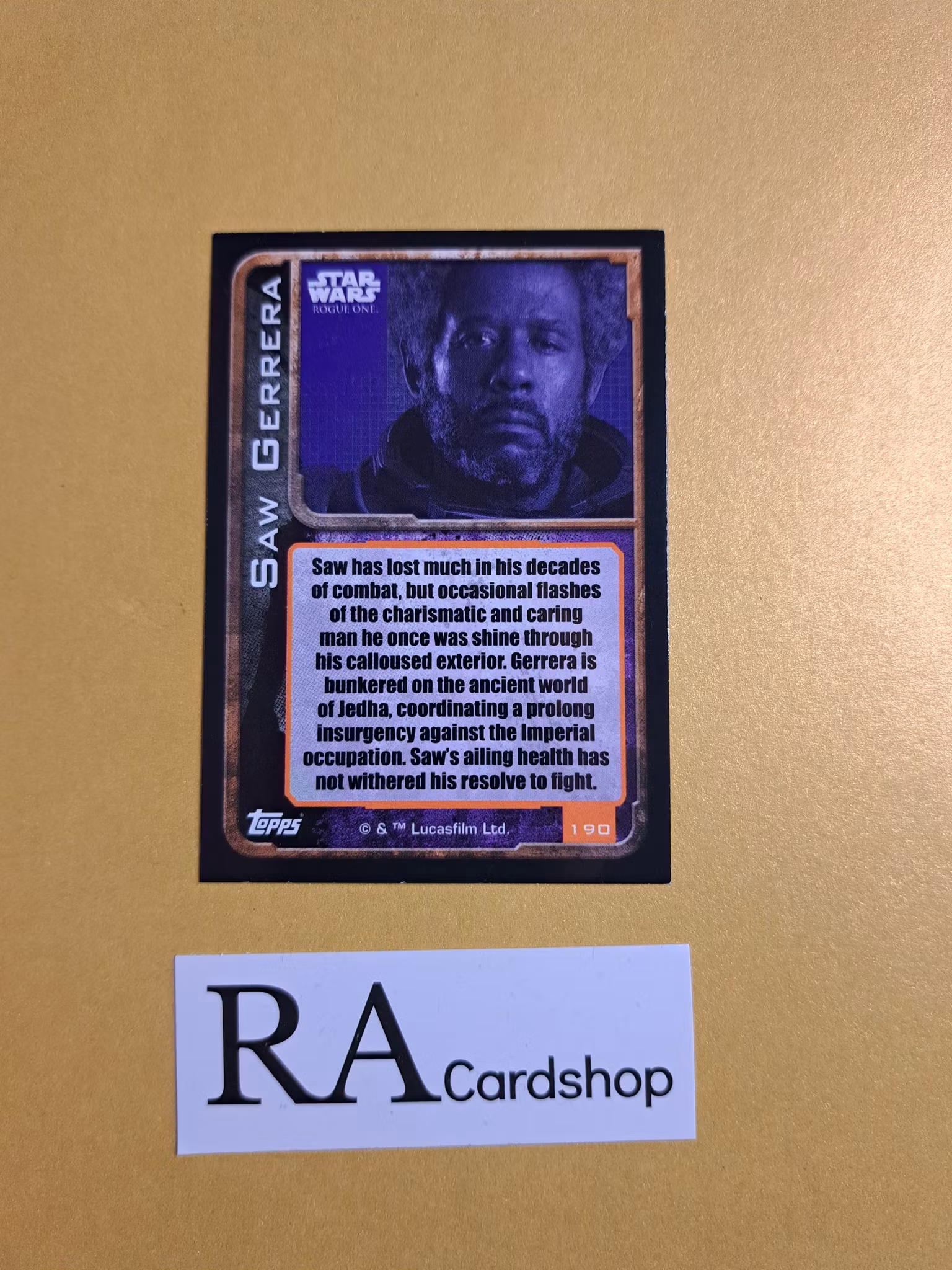 Saw Gerrera Foil #190 Rogue One Topps Star Wars