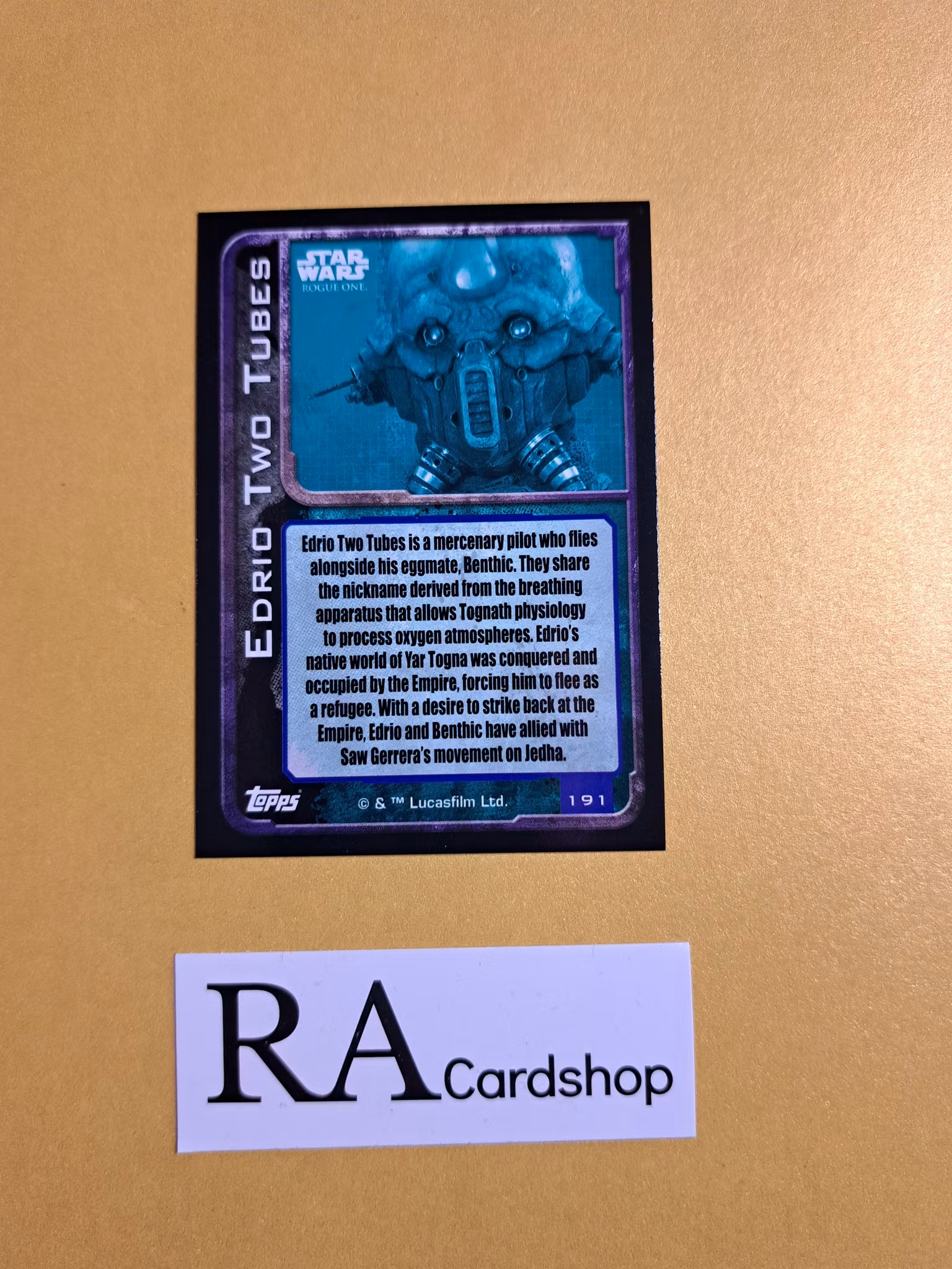 Edrio Two Tubes Foil #191 Rogue One Topps Star Wars