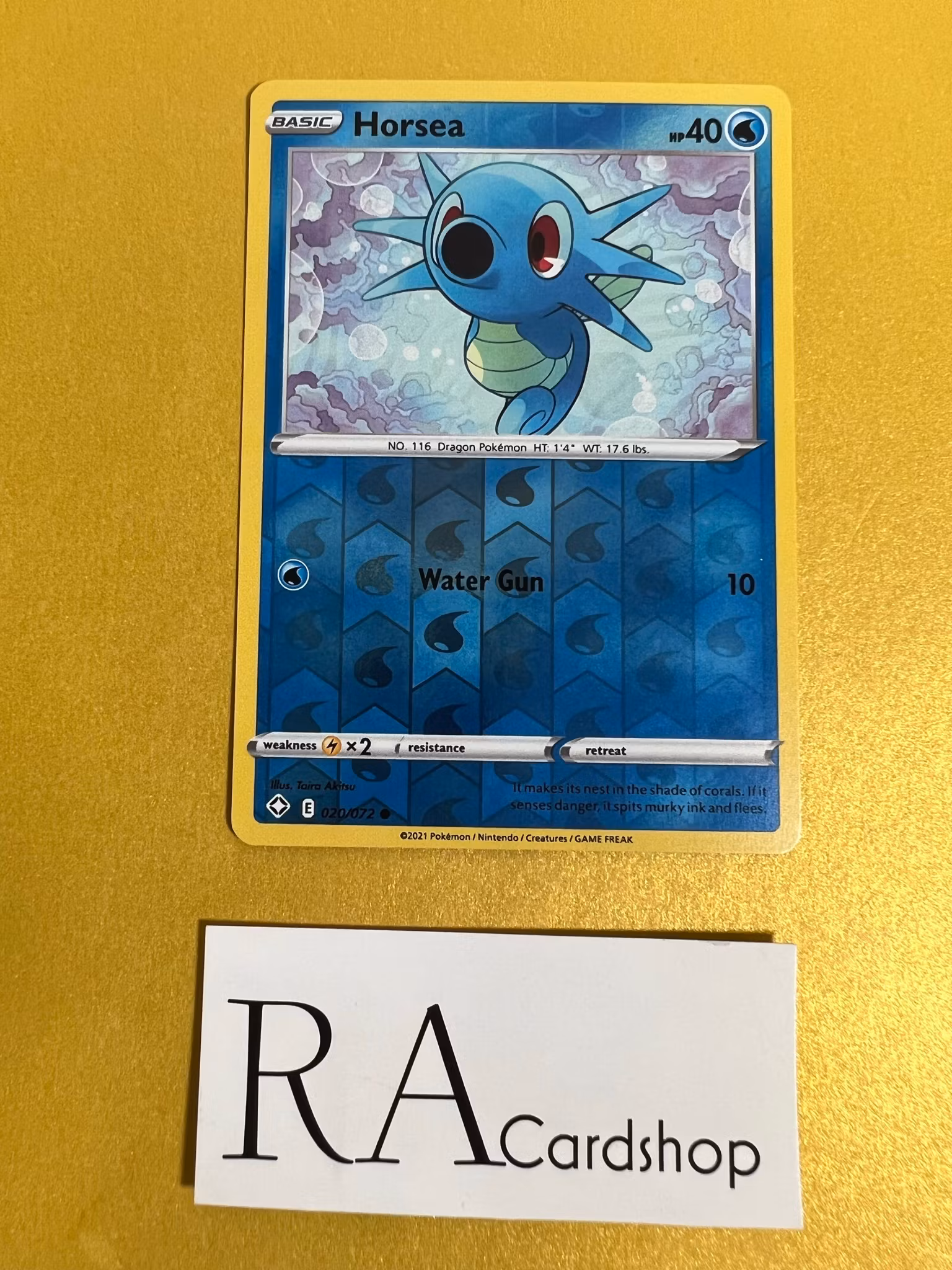 Horsea Reverse Holo Common 020/072 Shining Fates Pokemon