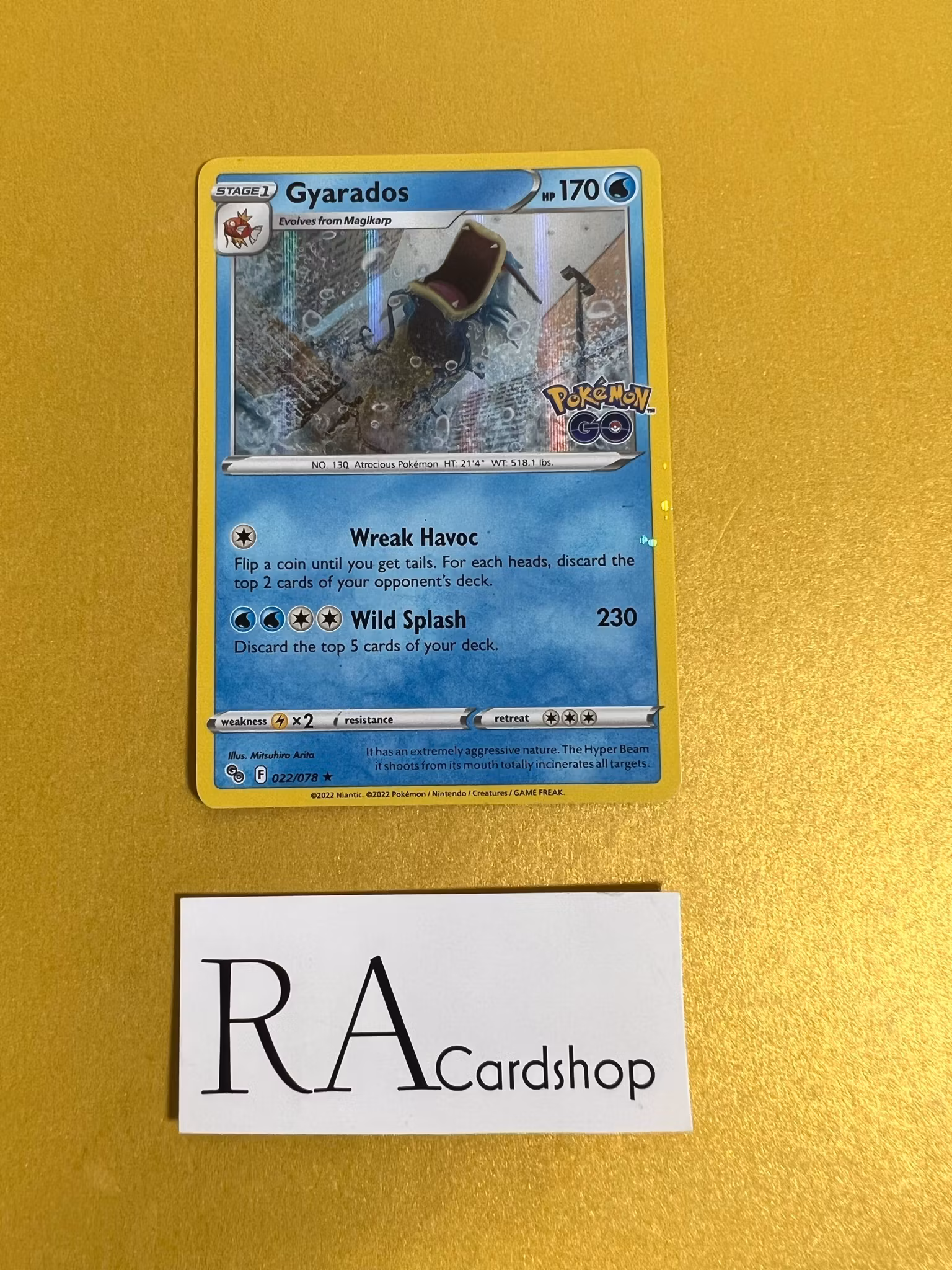 Gyarados Holo Rare 022/078 Pokémon GO Pokémon