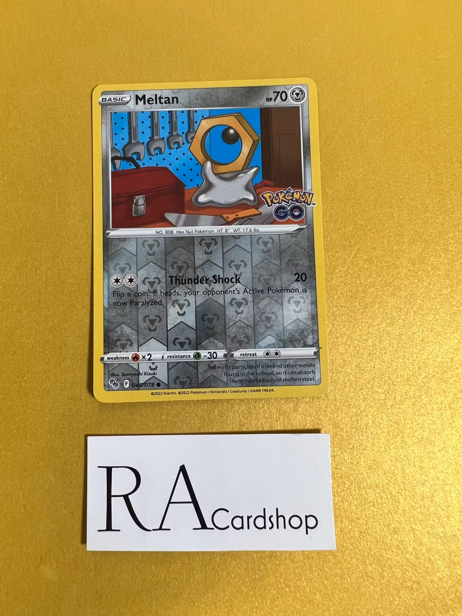 Meltan Reverse Holo Common 045/078 Pokémon GO Pokémon