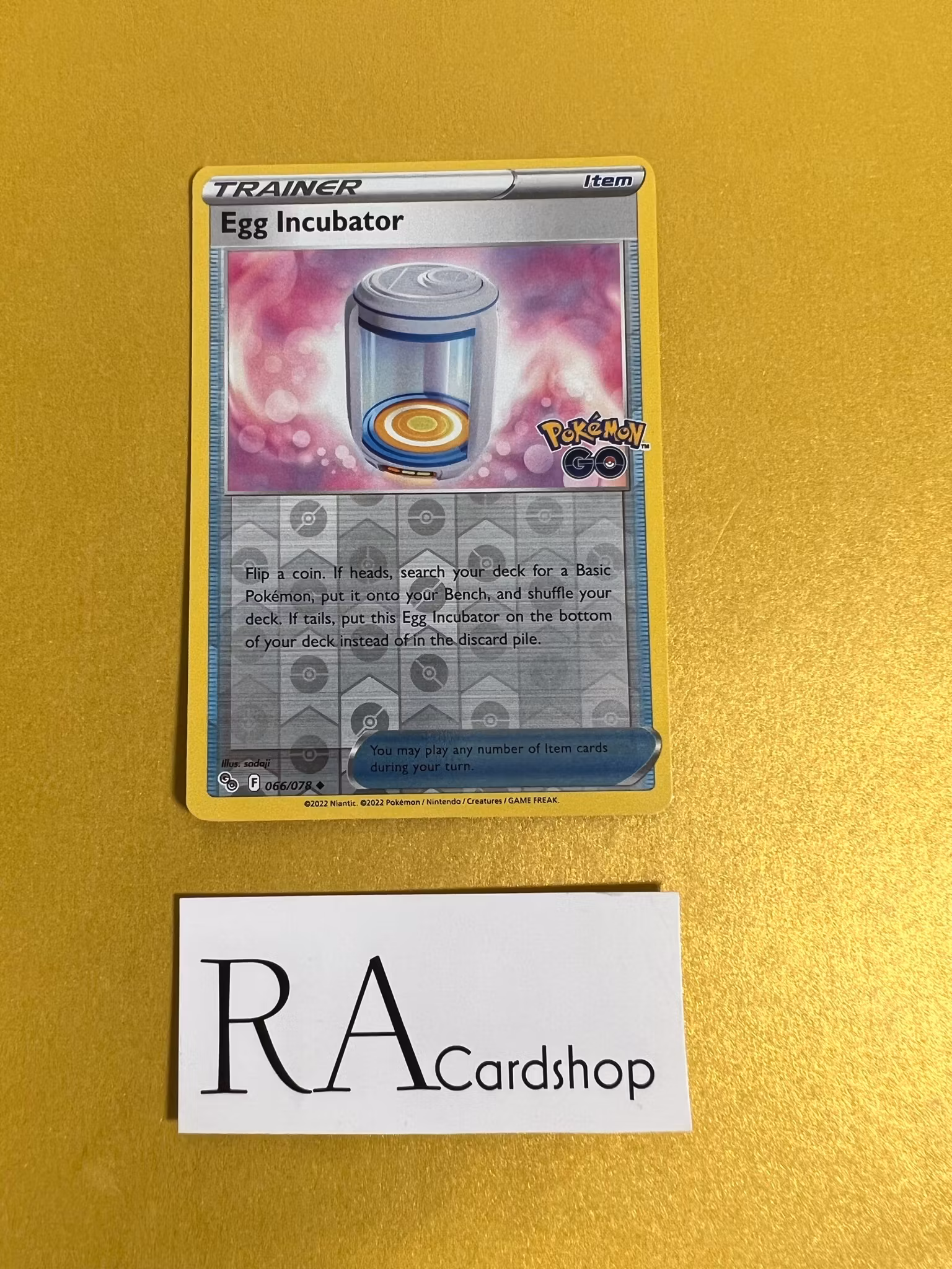 Egg Incubator Reverse Holo Rare 066/078 Pokémon GO Pokémon