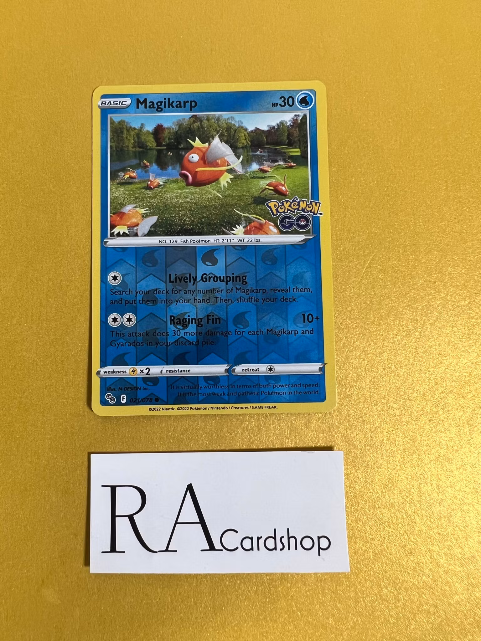 Magikarp Reverse Holo Common 021/078 Pokémon GO Pokémon