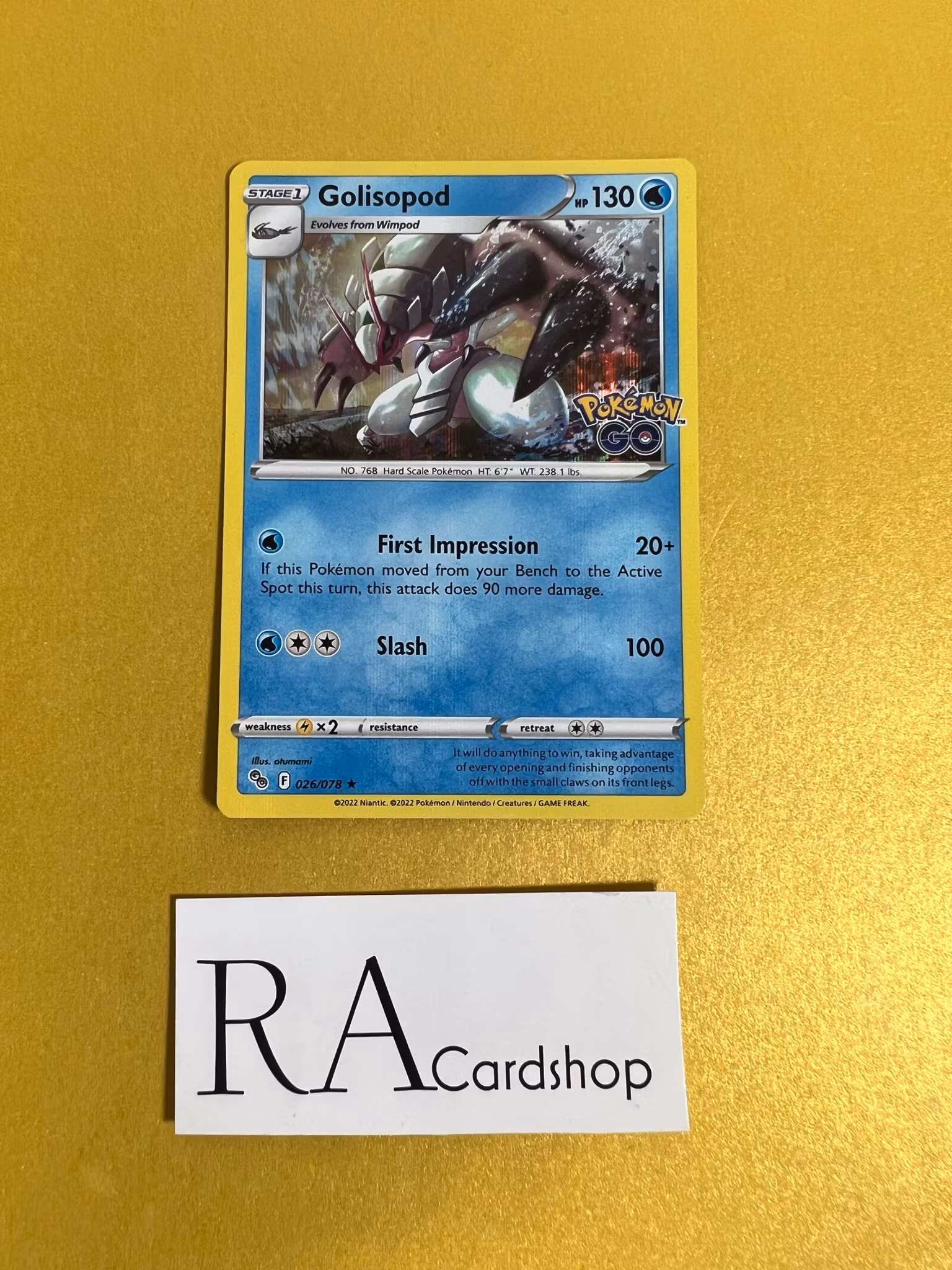 Golisopod Holo Rare 026/078 Pokémon GO Pokémon