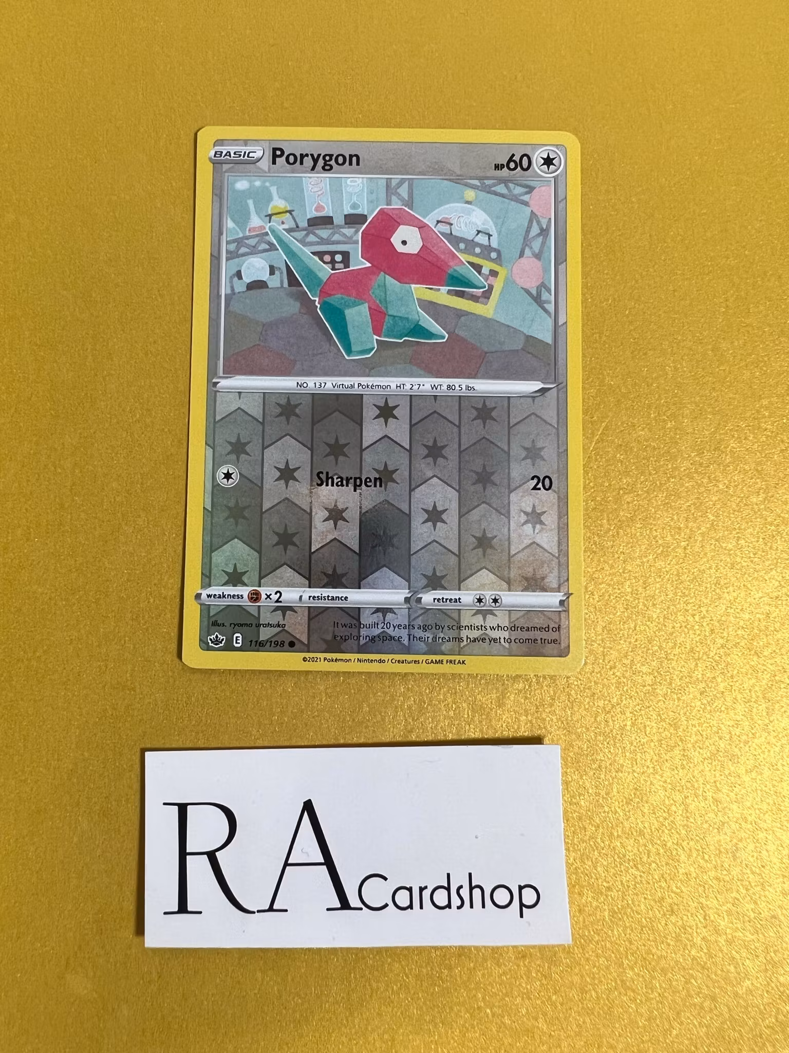 Porygon Reverse Holo Common 116/198 Chilling Reign Pokémon