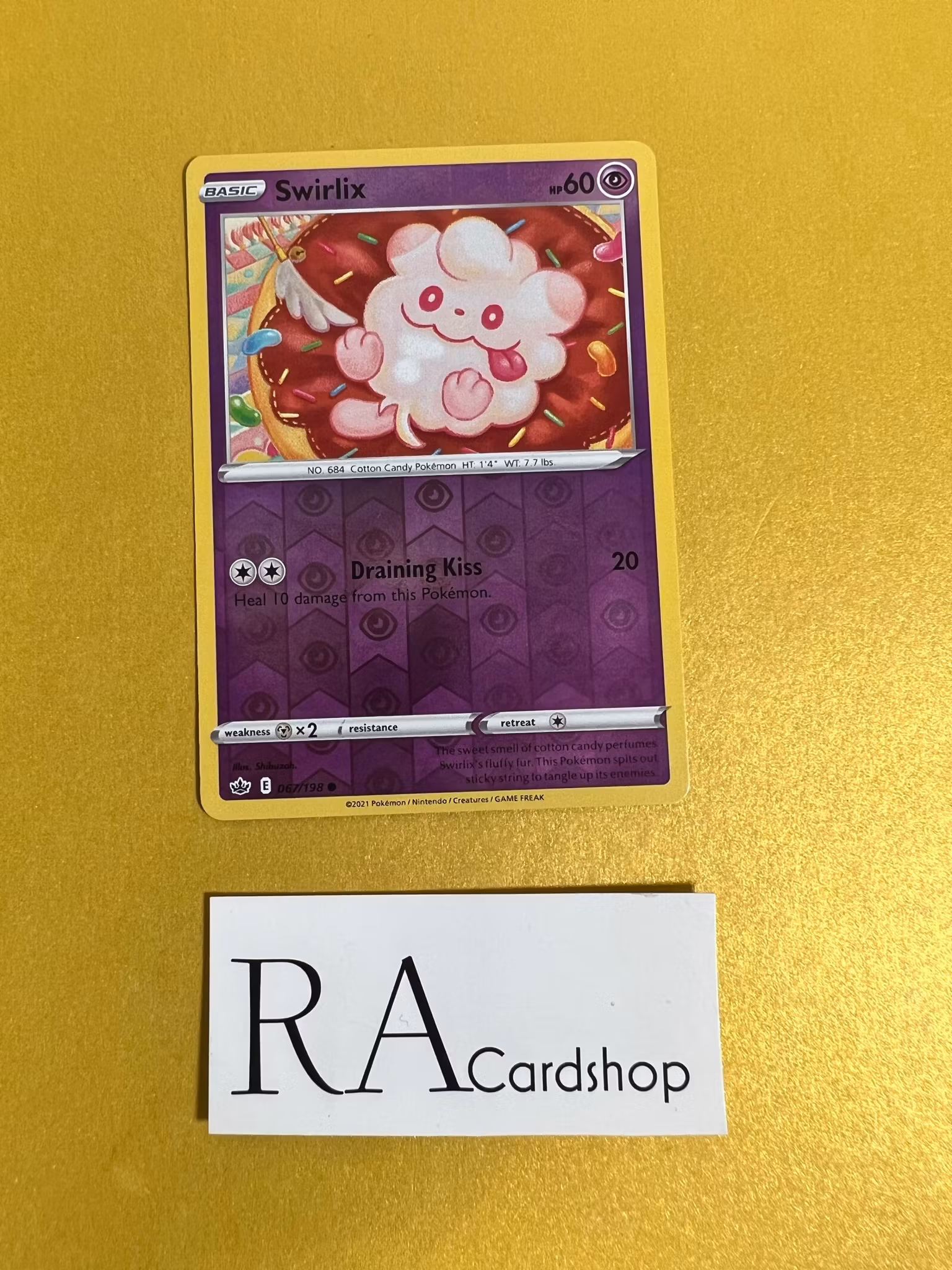 Swirlix Reverse Holo Common 067/198 Chilling Reign Pokémon