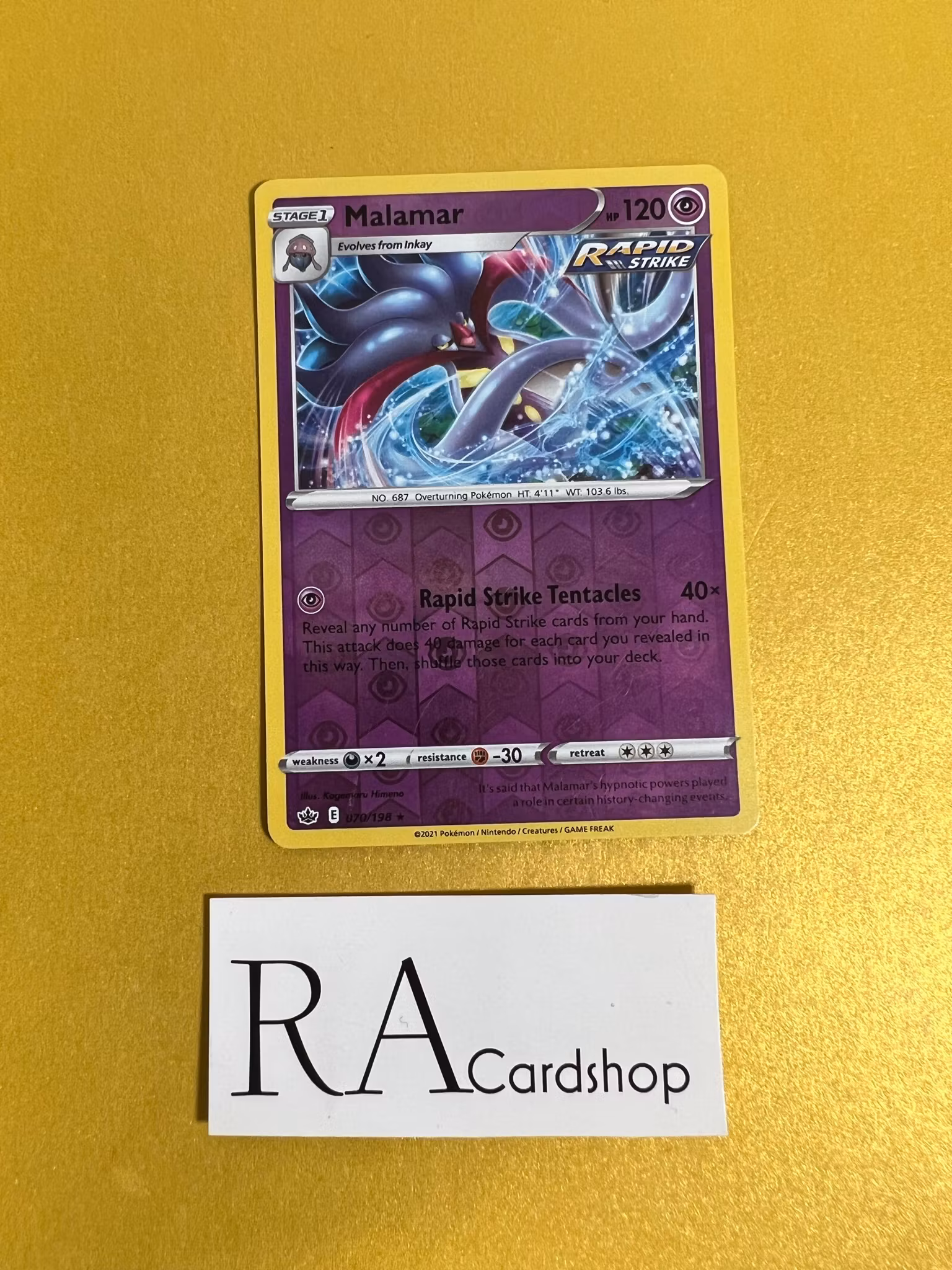Malamar Reverse Holo Rare 070/198 Chilling Reign Pokémon