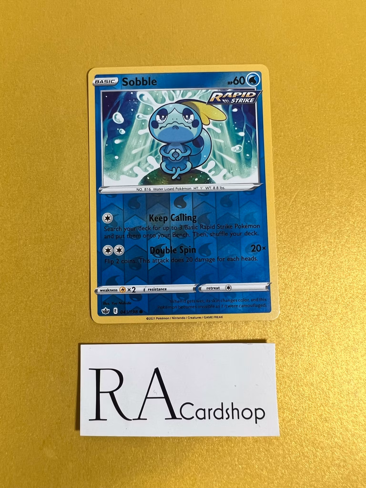Sobble Reverse Holo Common 041/198 Chilling Reign Pokemon