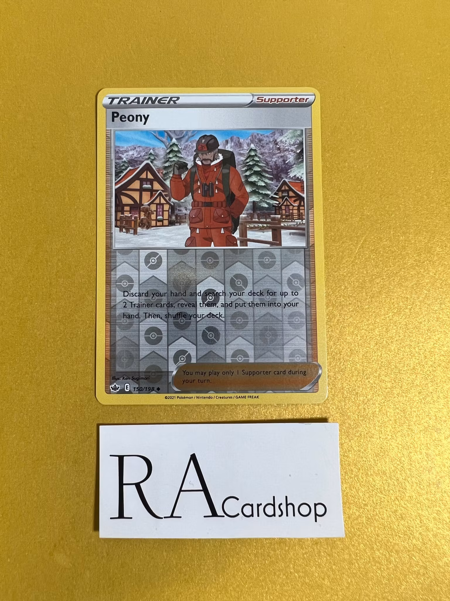 Peony Reverse Holo Uncommon 150/198 Chilling Reign Pokémon