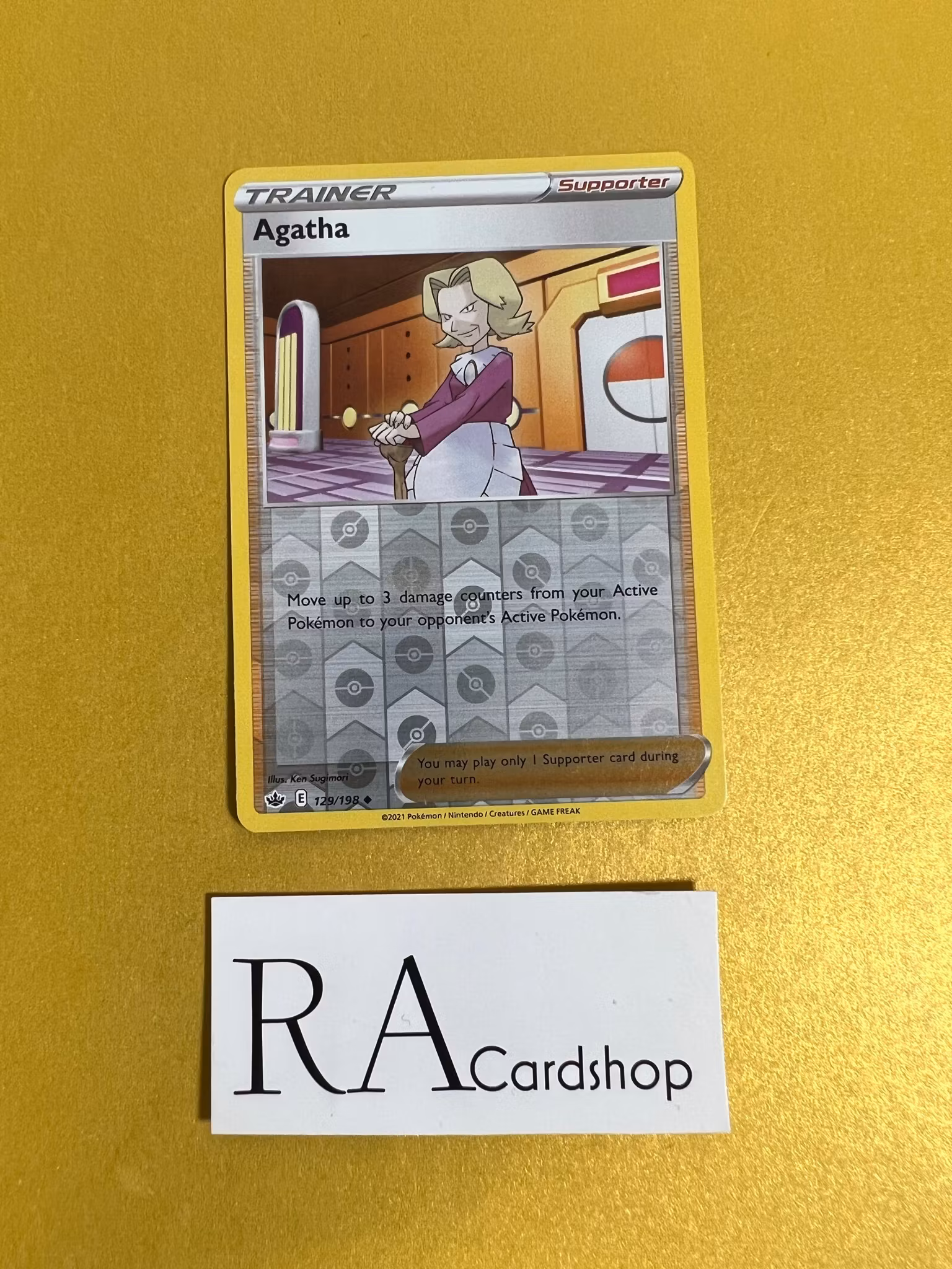 Agatha Reverse Holo Uncommon 129/198 Chilling Reign Pokémon