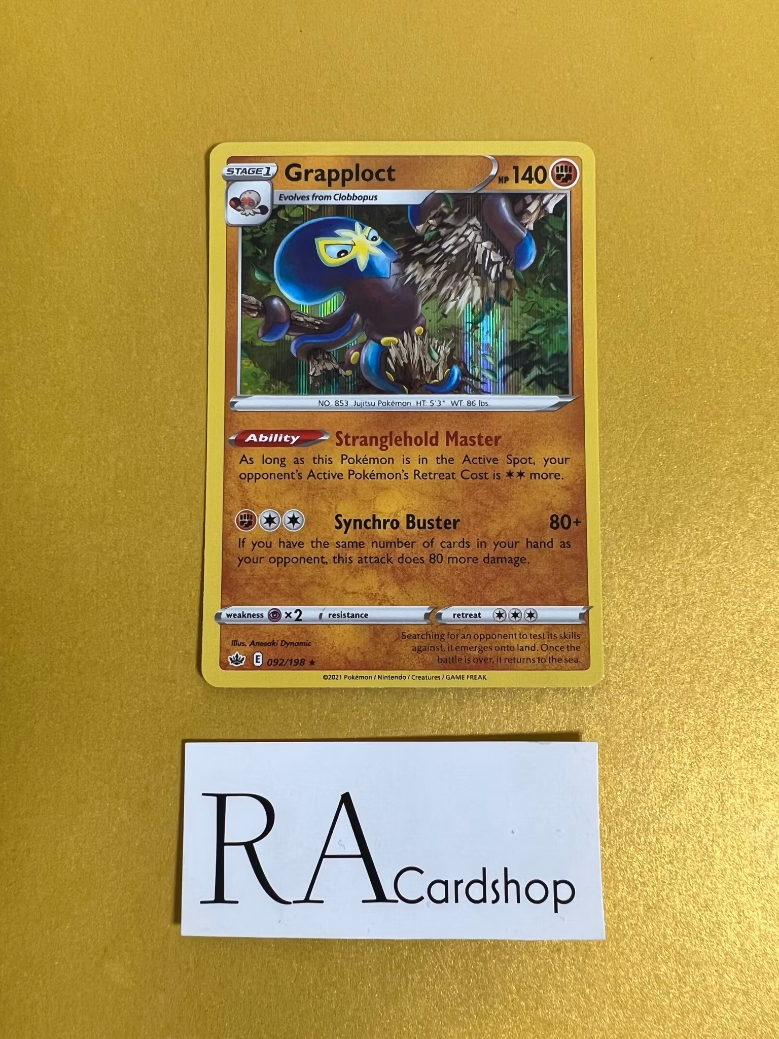 Grapploct Holo Rare 092/198 Chilling Reign Pokémon