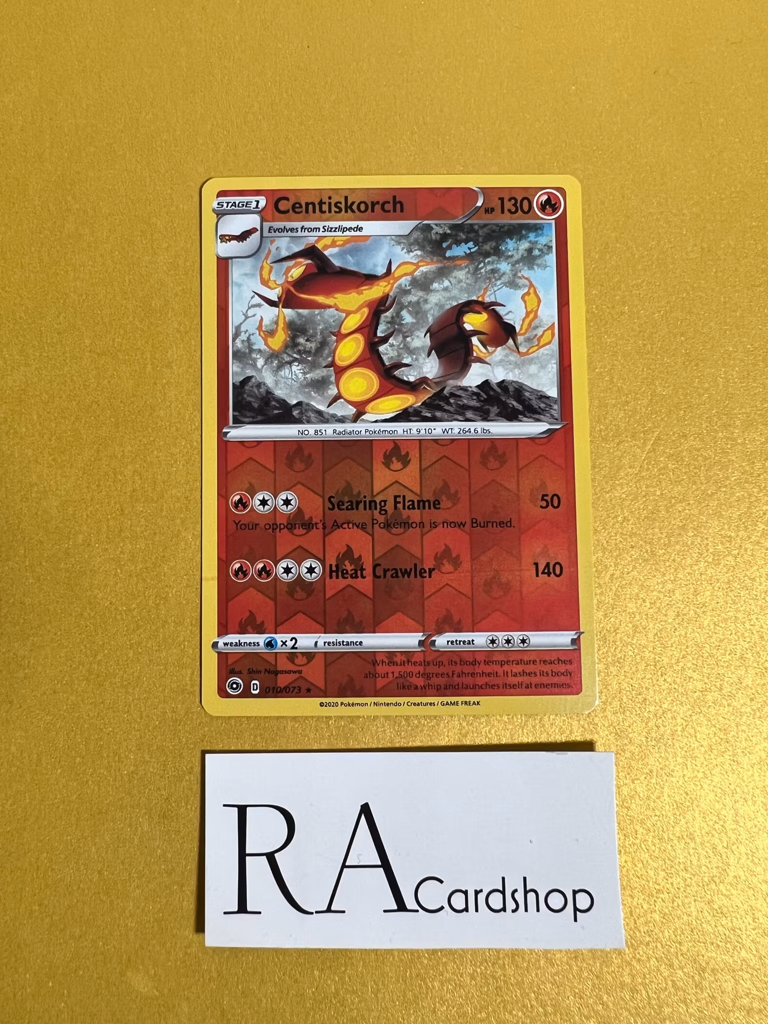 Centiskorch Reverse Holo Rare 010/073 Champions Path Pokémon
