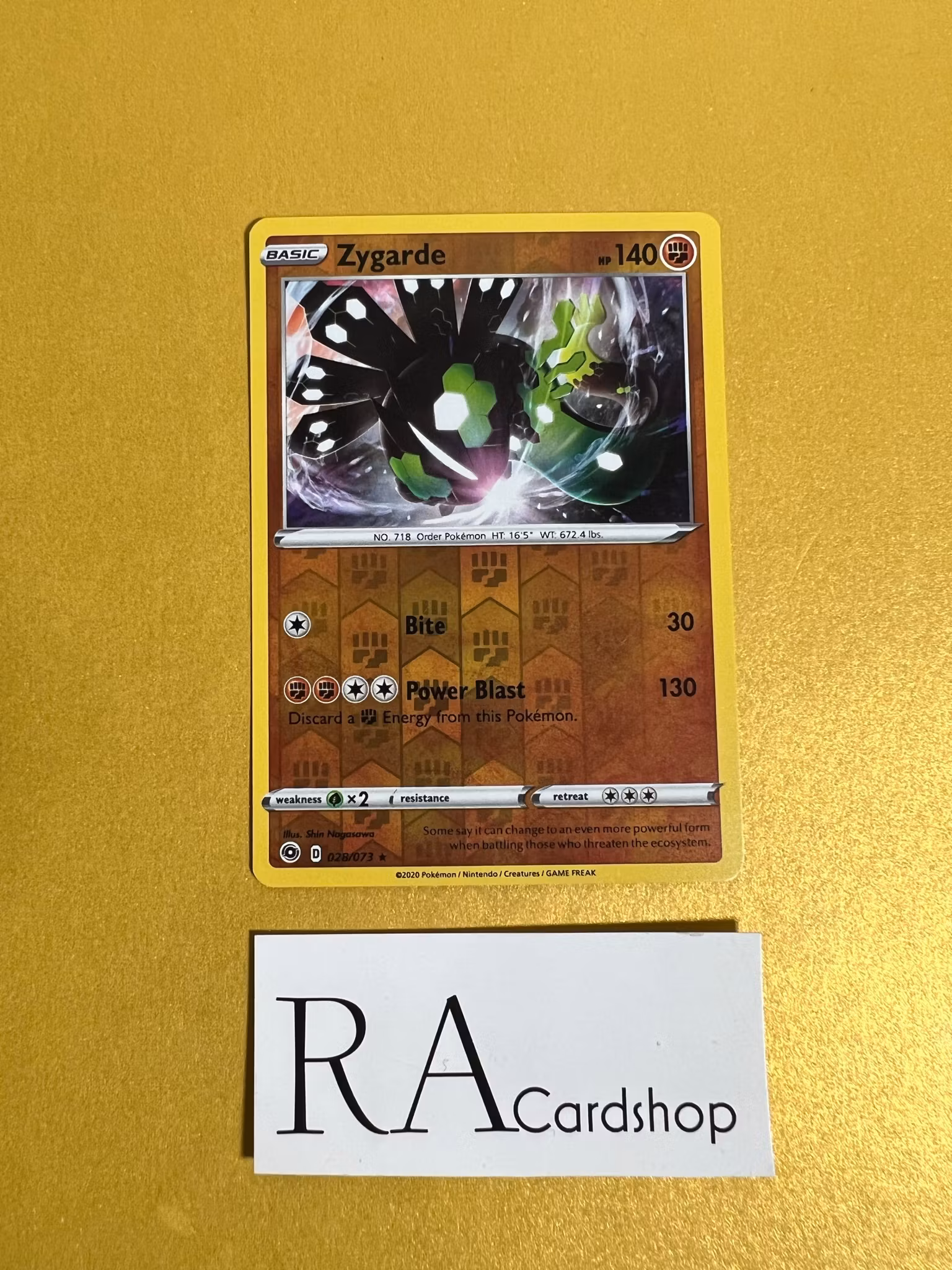 Zygarde Reverse Holo Rare 028/073 Champions Path Pokémon