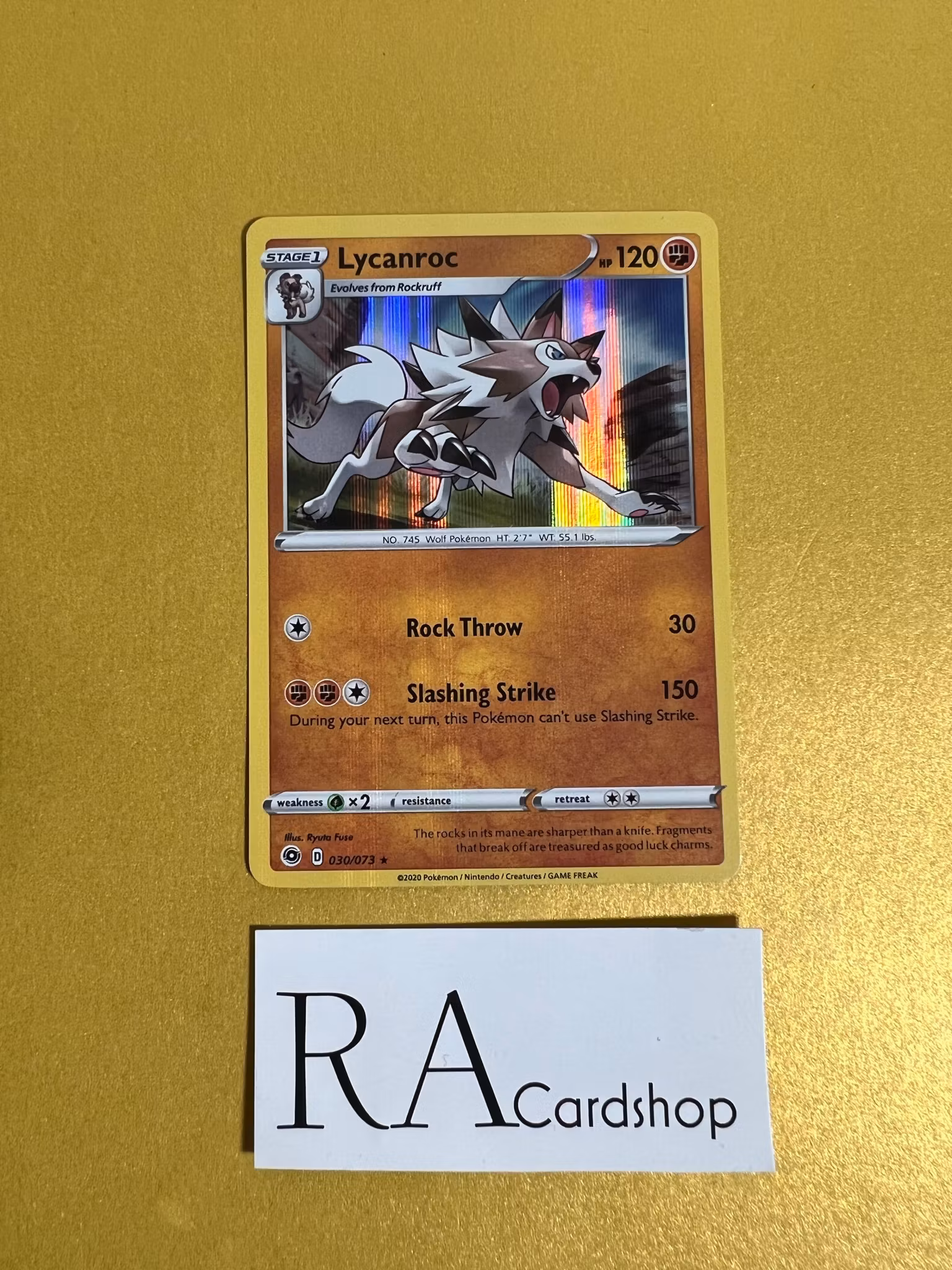 Lycanroc Holo Rare 030/073 Champions Path Pokémon