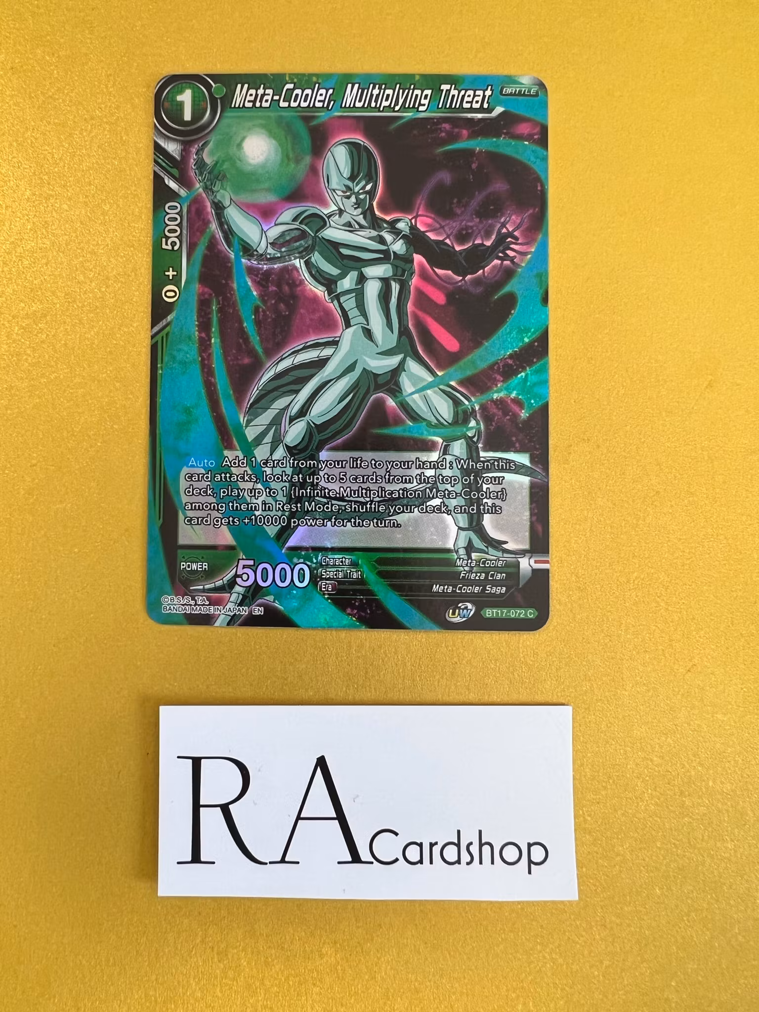 Meta-Cooler Multiplying Threat BT17-072 Common Reverse Holo Dragon Ball Ultimate Squad