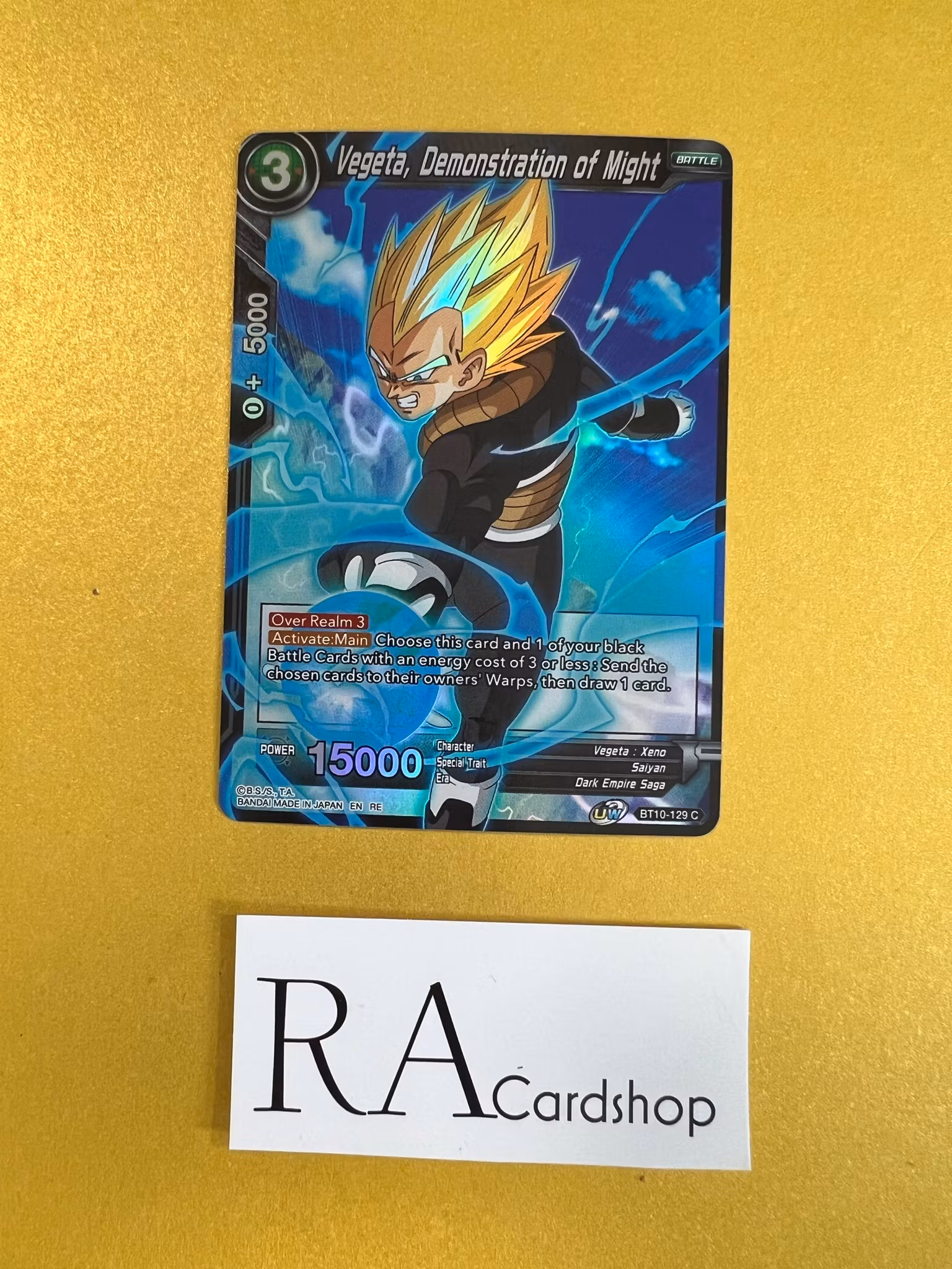 Vegeta, Demonstration of Might BT10-129 Common Reverse Holo Rise of the Unison Warrior Dragon Ball