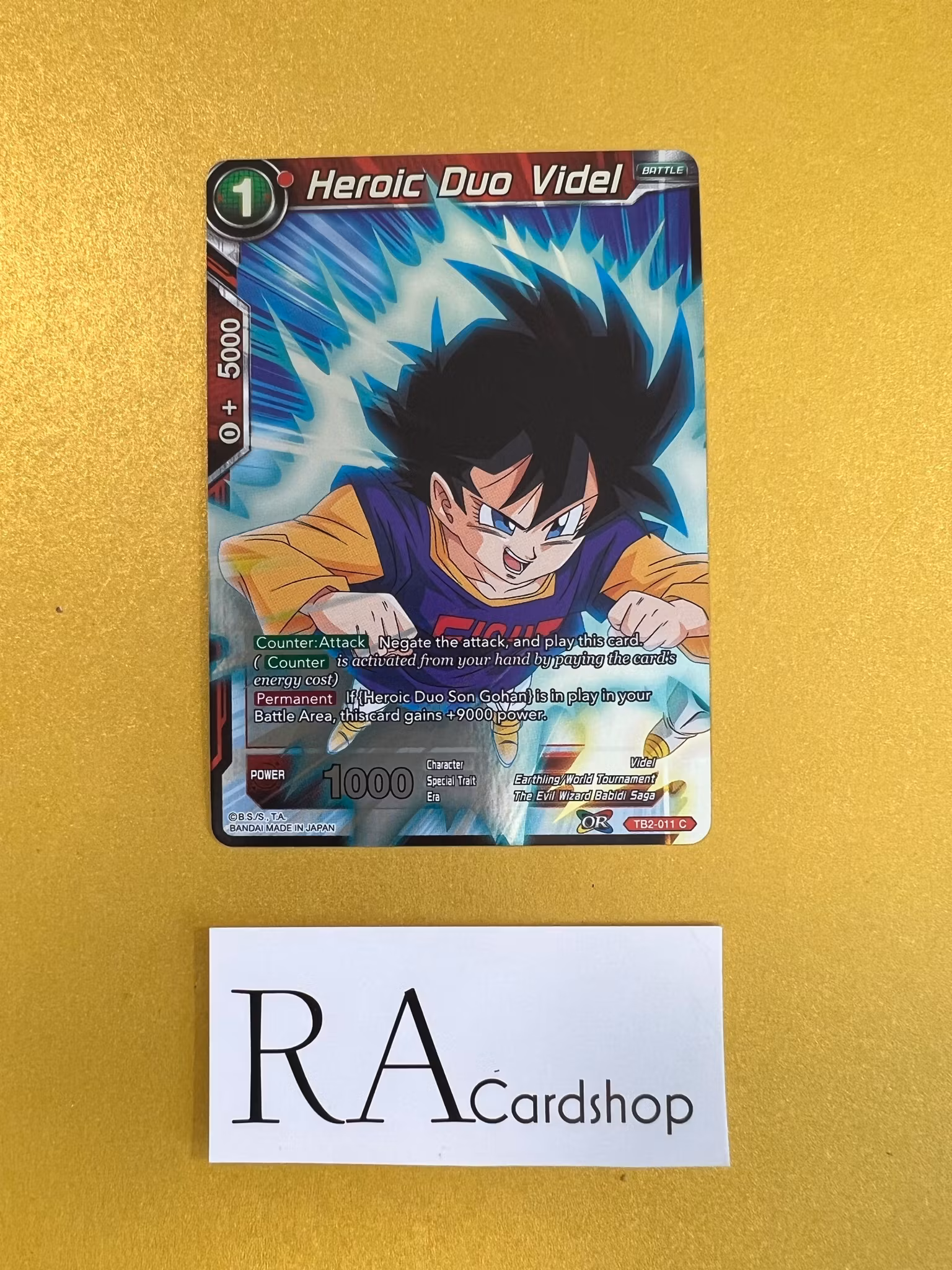 Heroic Duo Videl TB2-011 Common Reverse Holo World Martial Arts Tournament Dragon Ball