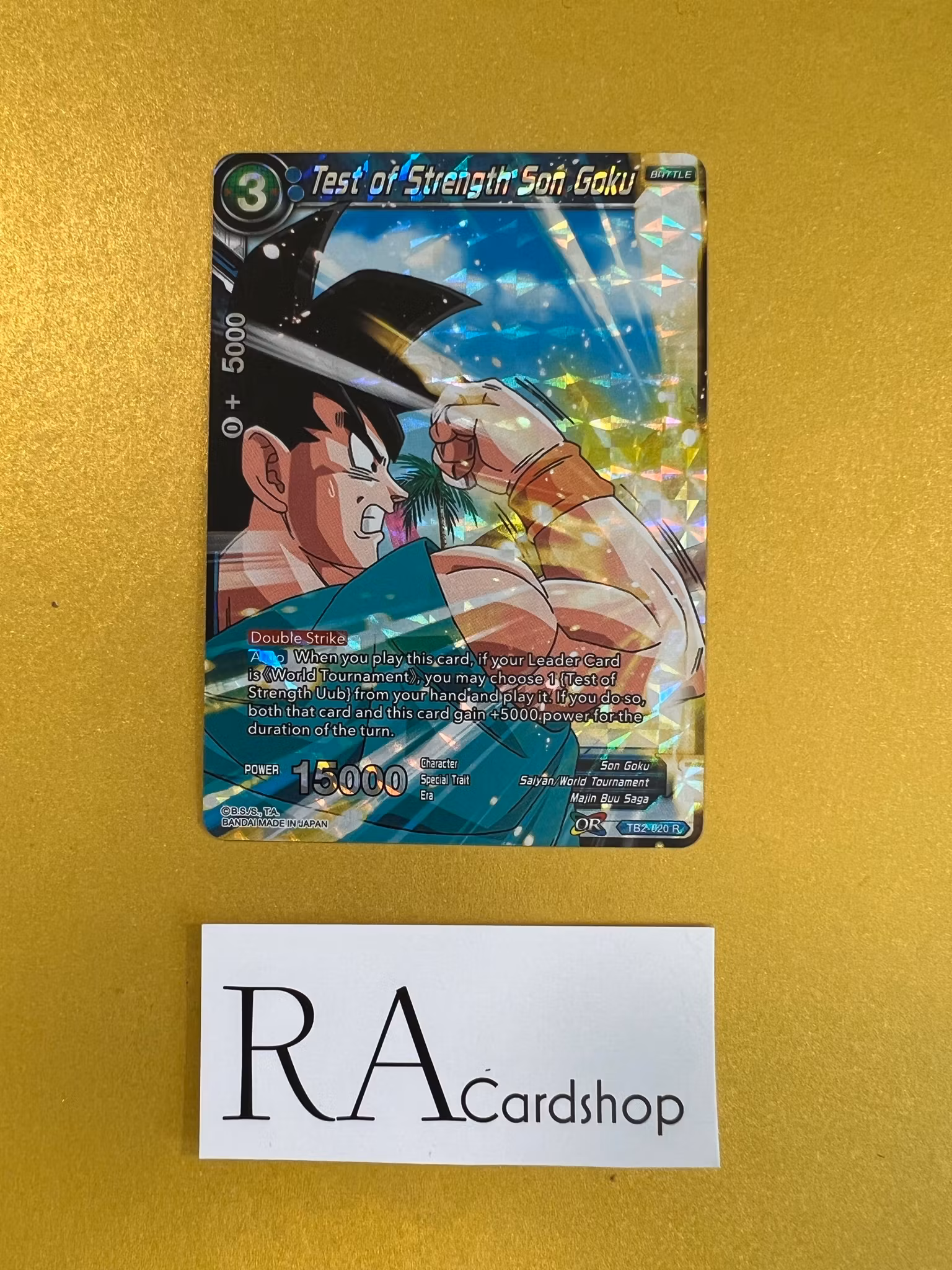 Test of Strength Son Goku TB2-020 Rare Reverse Holo World Martial Arts Tournament Dragon Ball