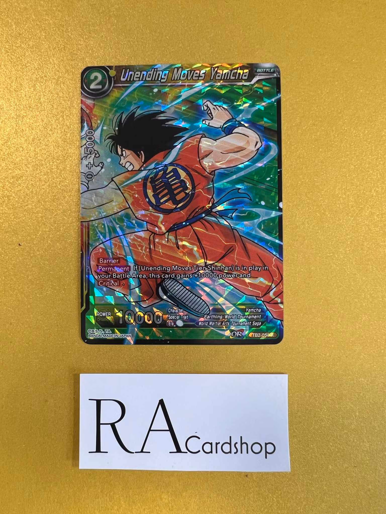 Unending Moves Yamcha TB2-054 Rare Reverse Holo World Martial Arts Tournament Dragon Ball