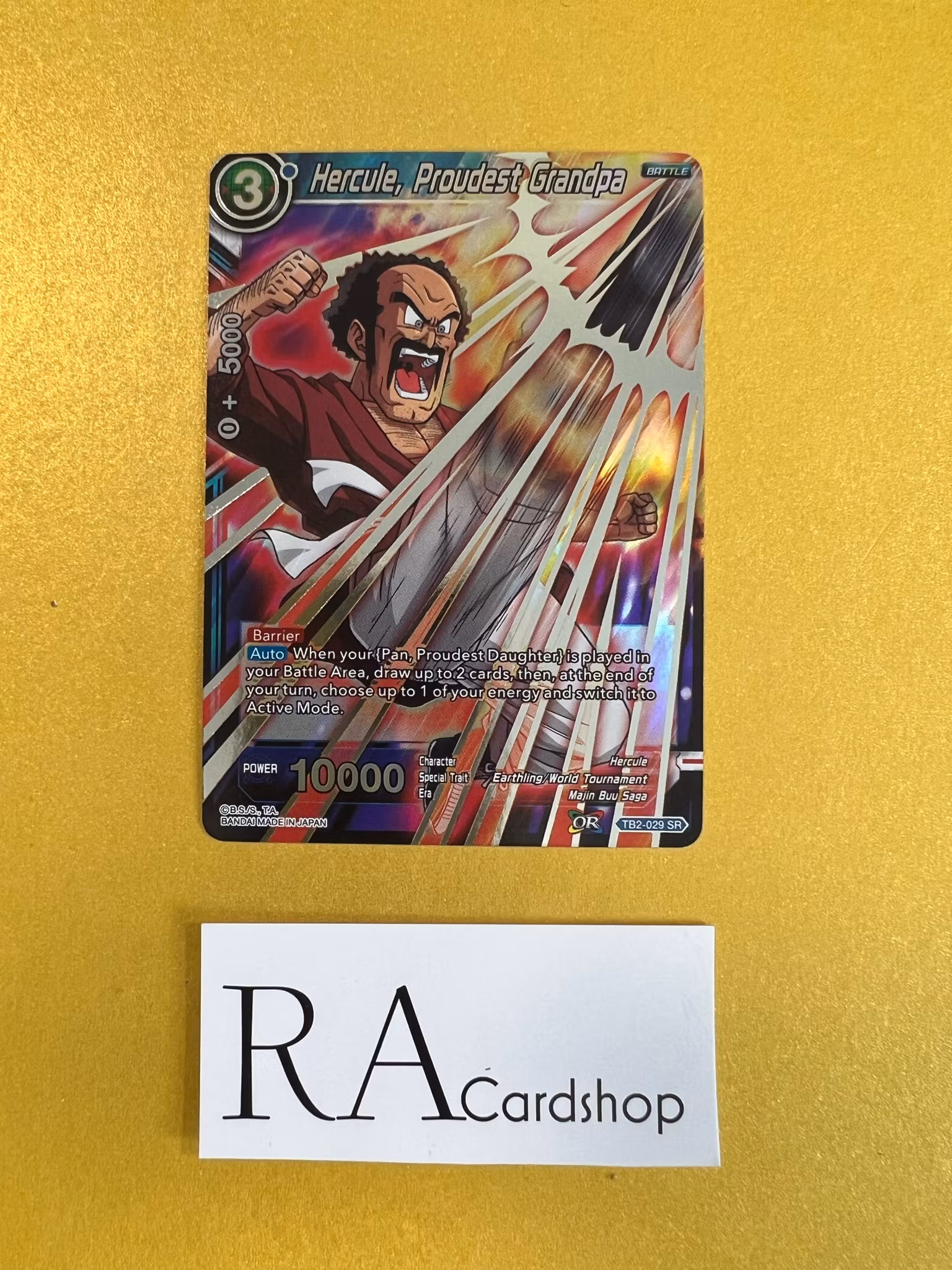 Hercule, Proudest Grandpa TB2-029 Super Rare Holo World Martial Arts Tournament Dragon Ball